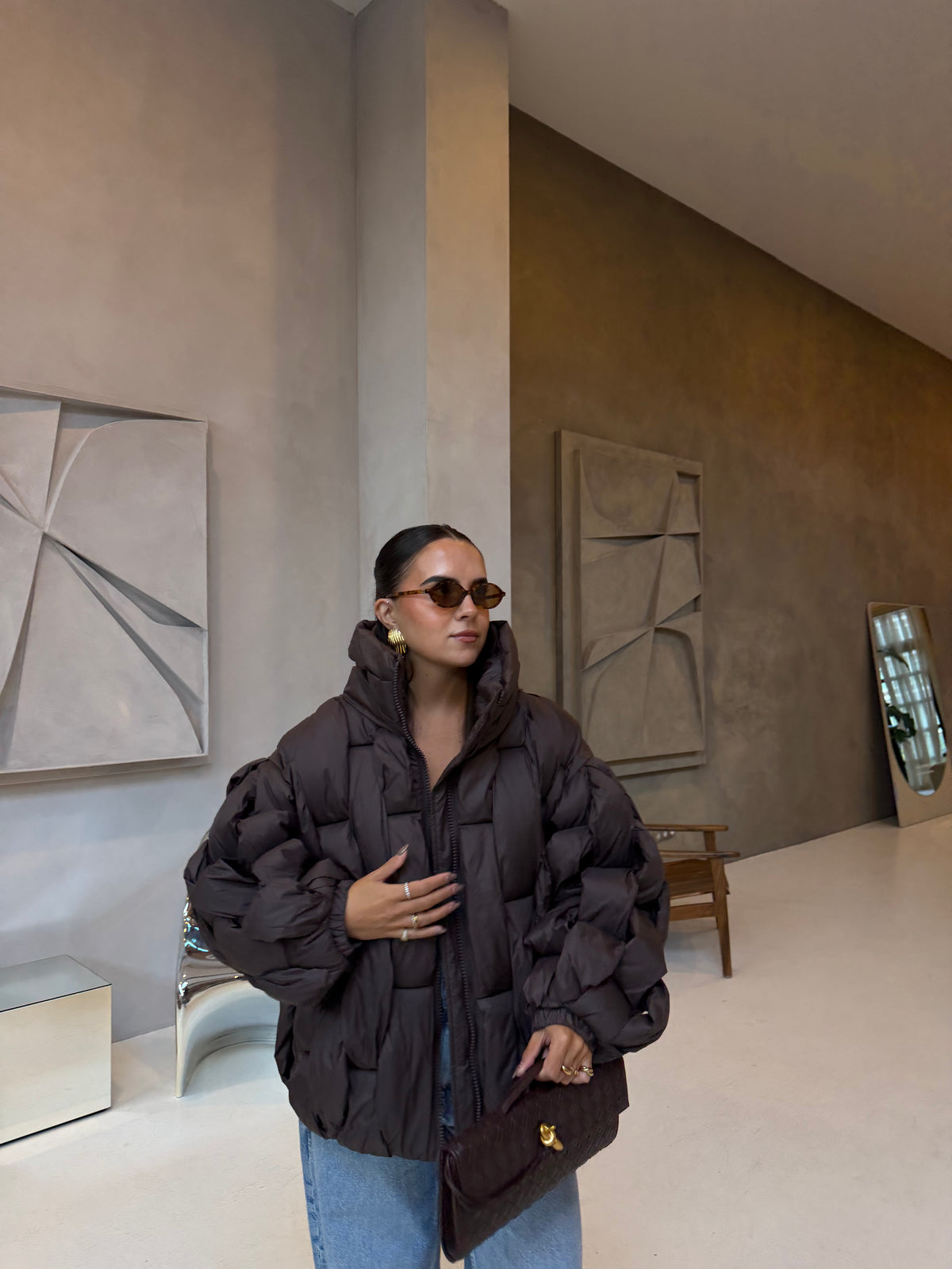 Doudoune OVER marron (F202505)