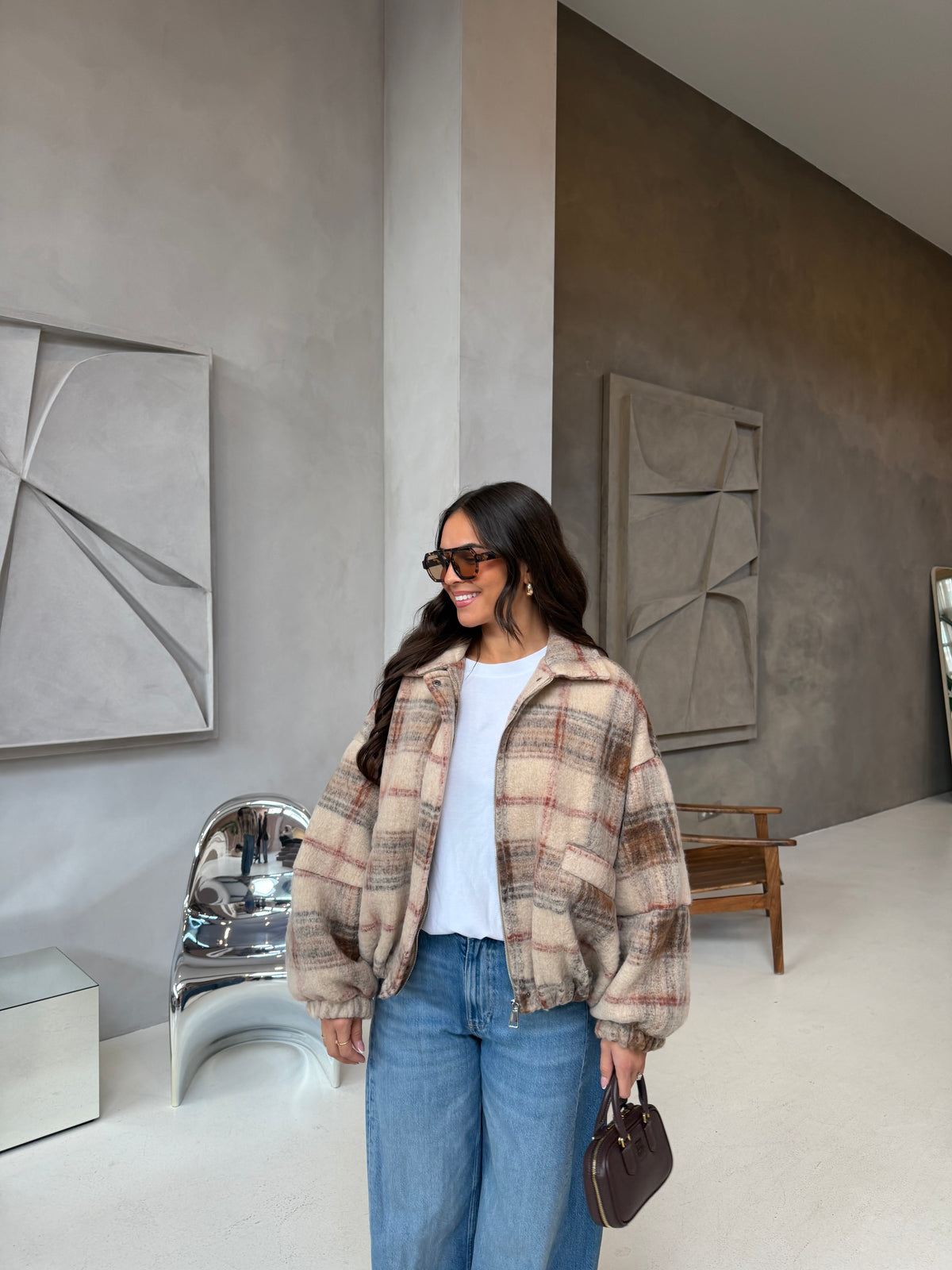 Veste DELIA OVERSIZE laine beige