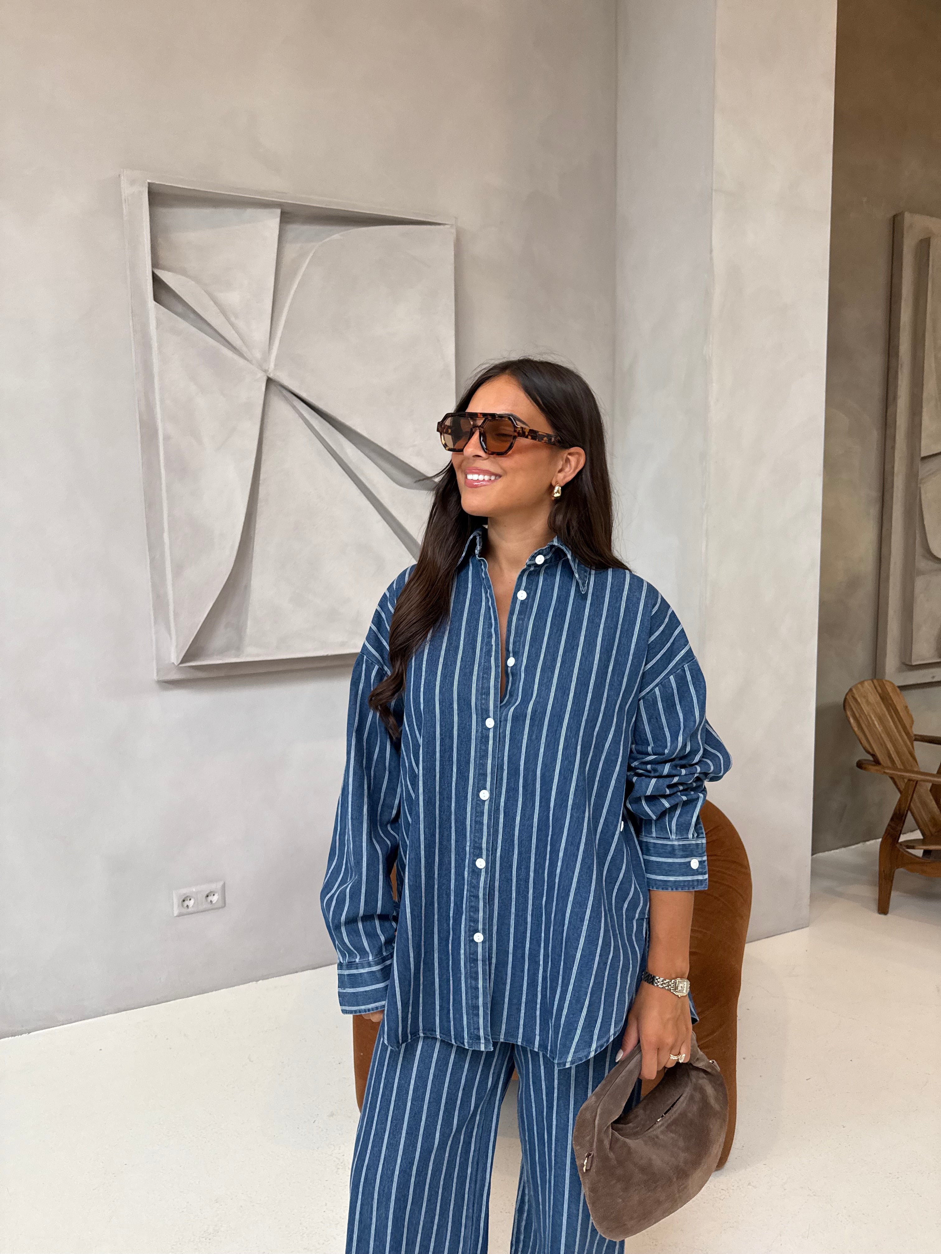 Chemise en jean à rayures (60030)