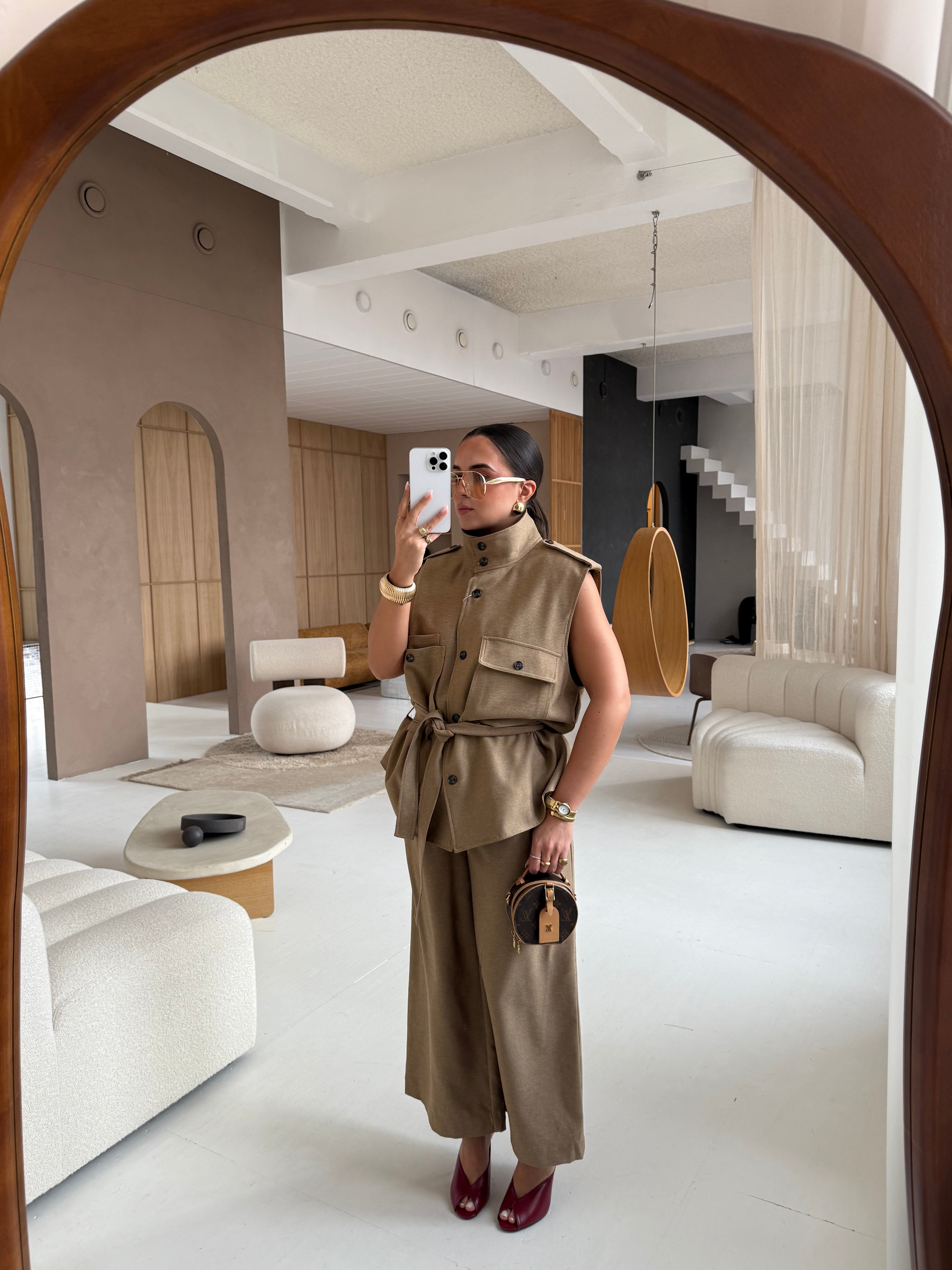 Veste sans manche MATHILDE camel (W25252)