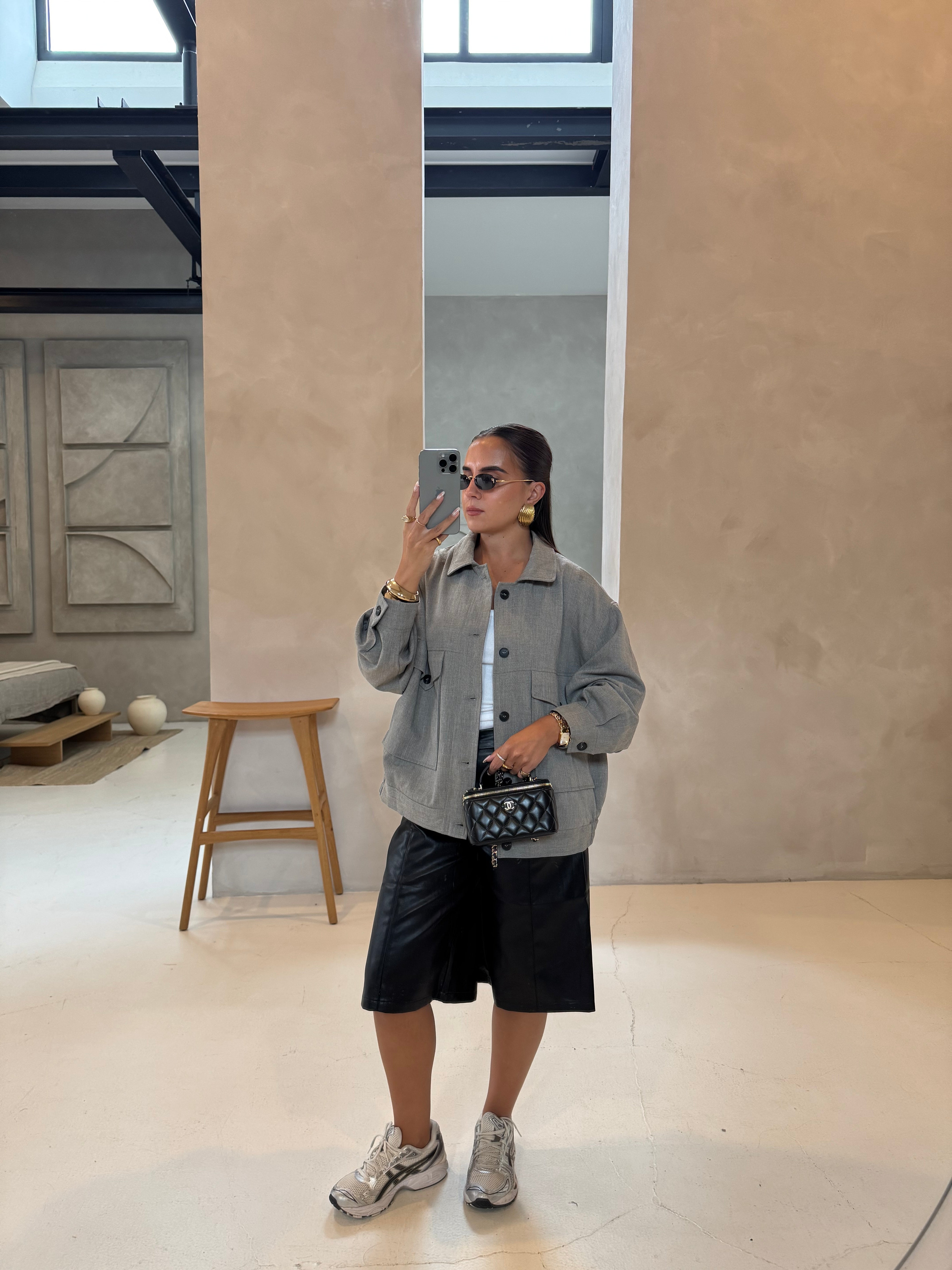 Veste DATA grise poches (W25204)