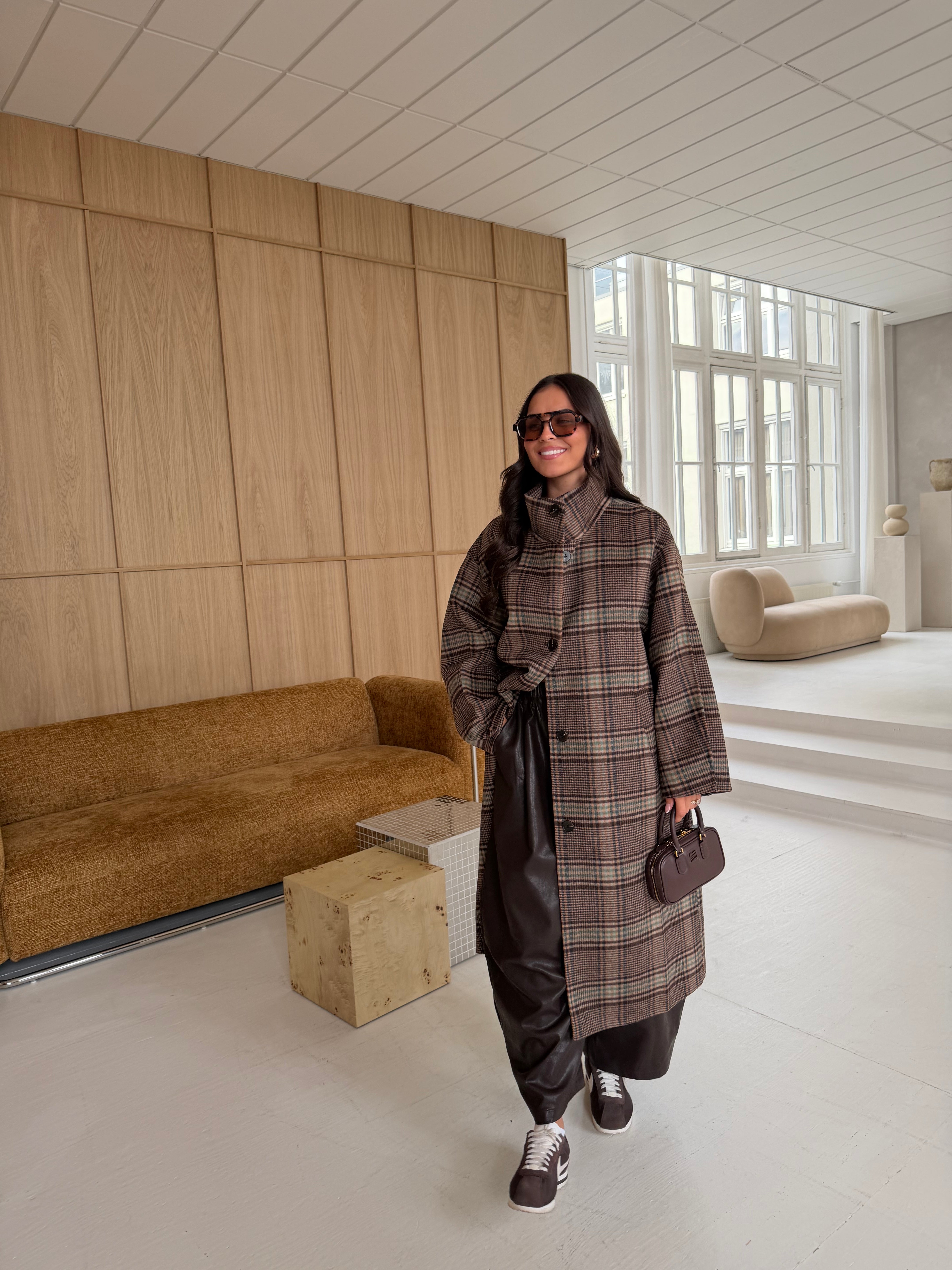 Manteau CARREAUX marron (C25261700)