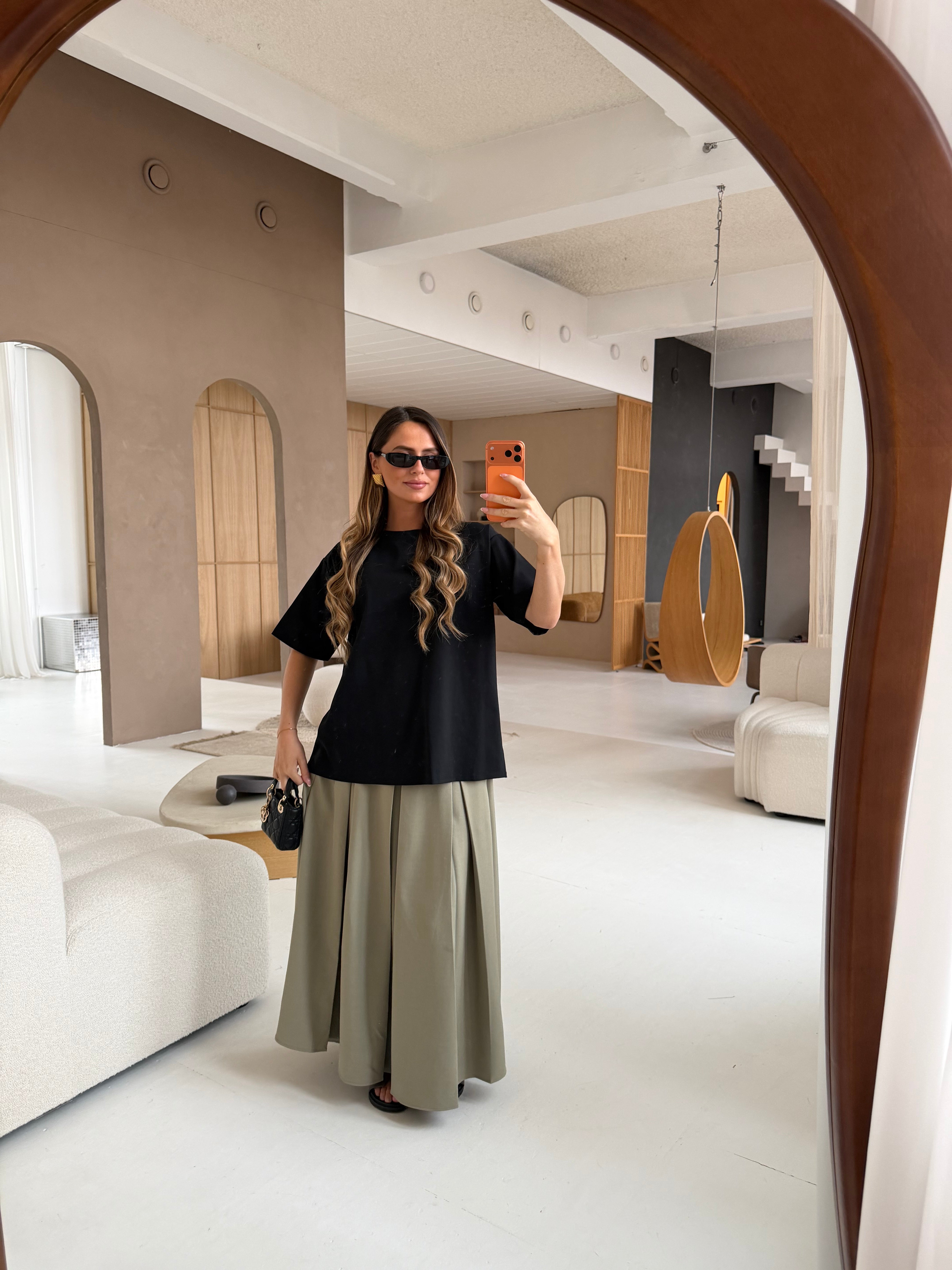 Jupe BELLA longue tilleul (25cy911)