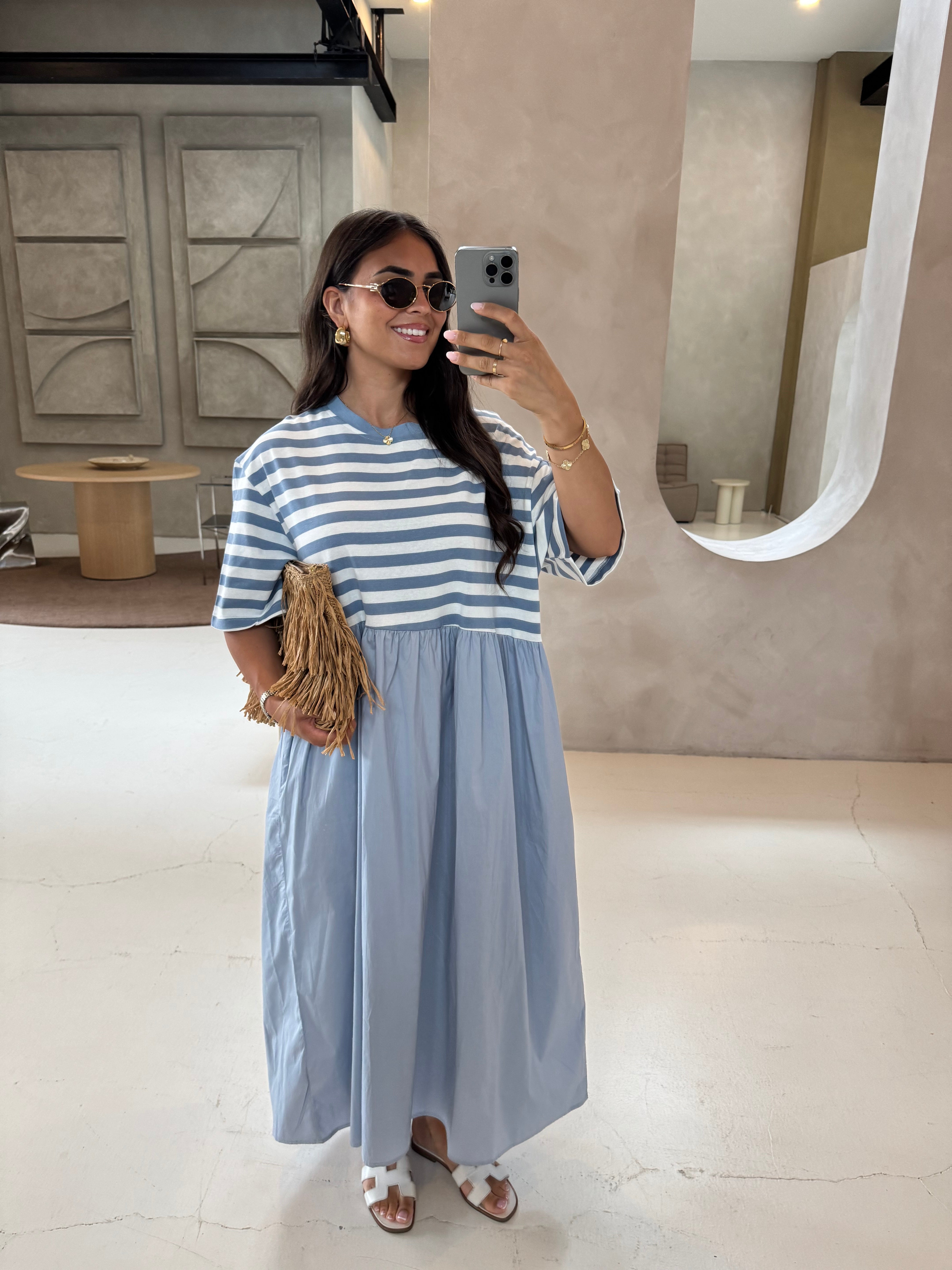 Robe LS bleu ciel (51085A)