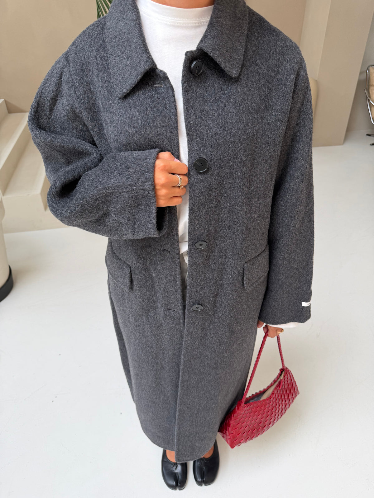 Manteau LANA laine gris