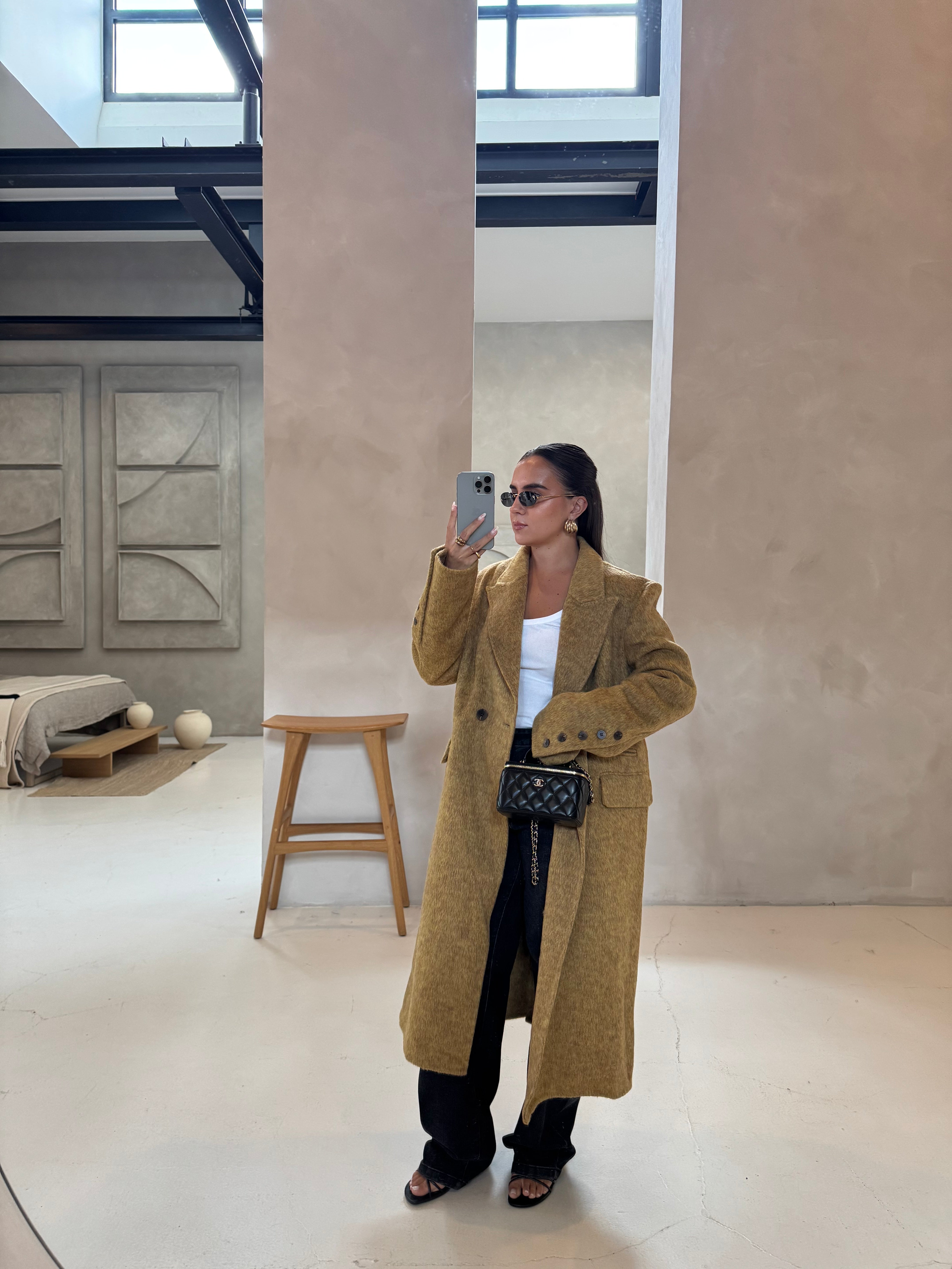 Manteau VIRAL long jaune (25CY903)
