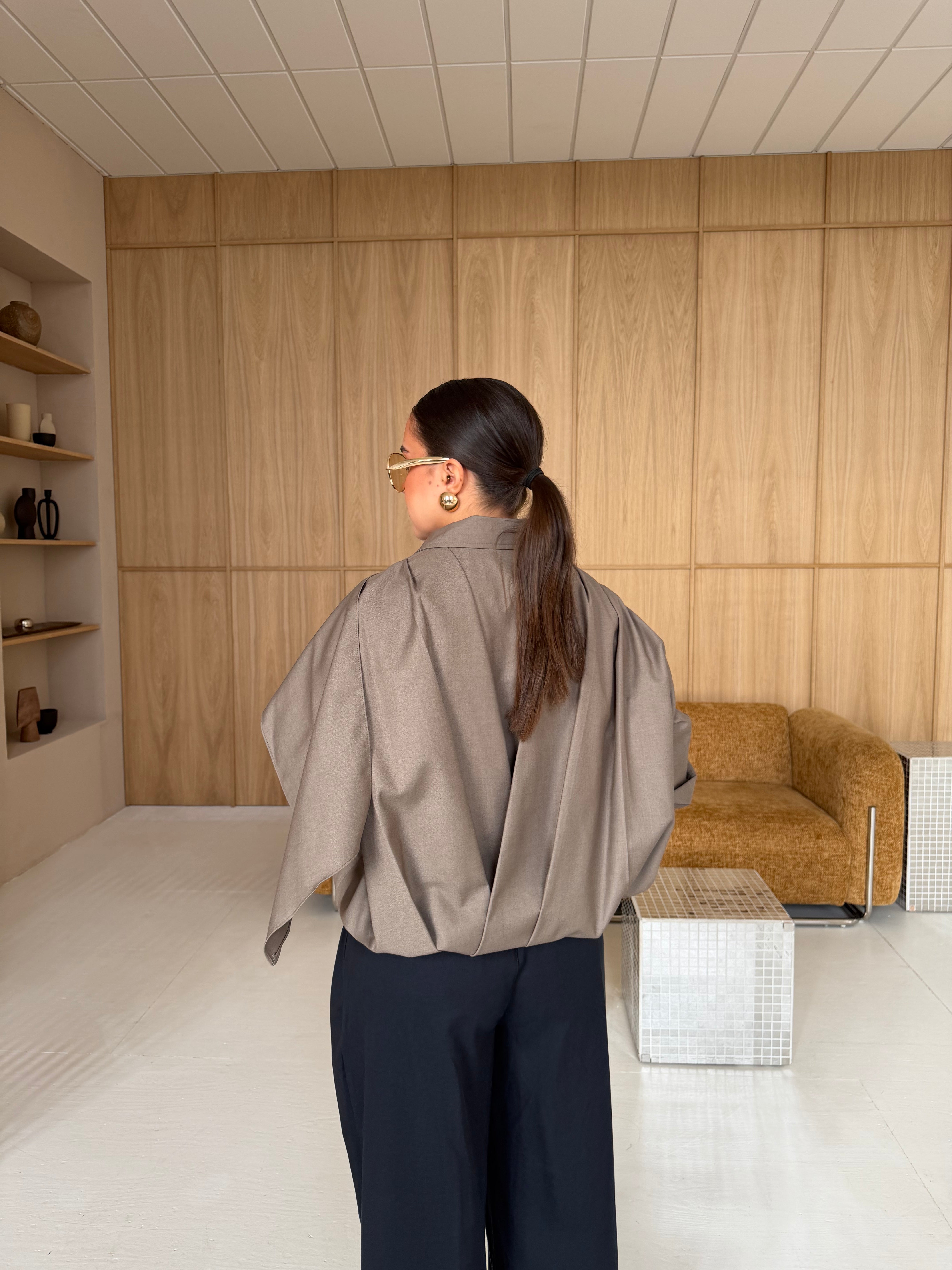 Veste écharpe grise (W25251)