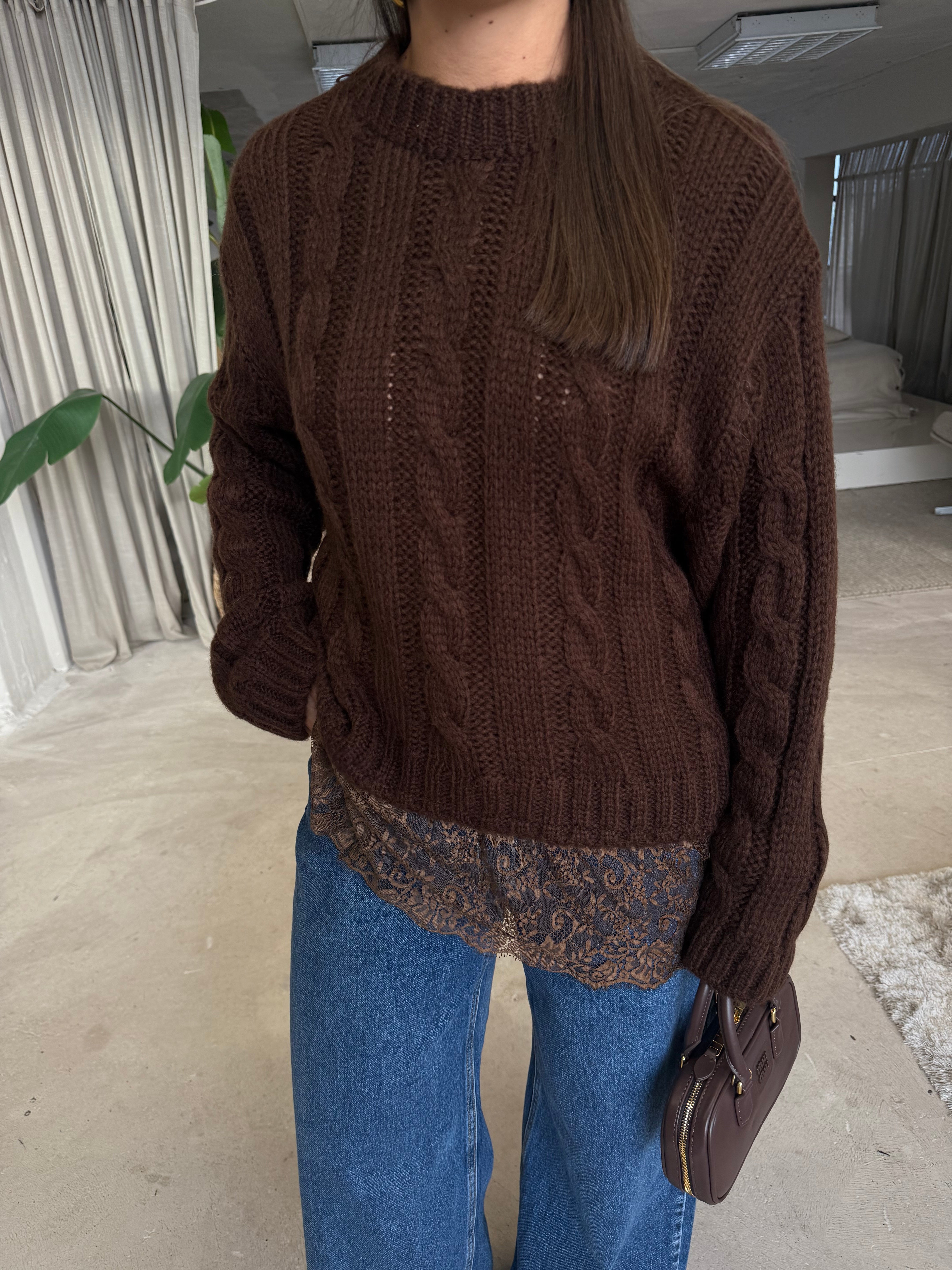 Pull BELLA marron
