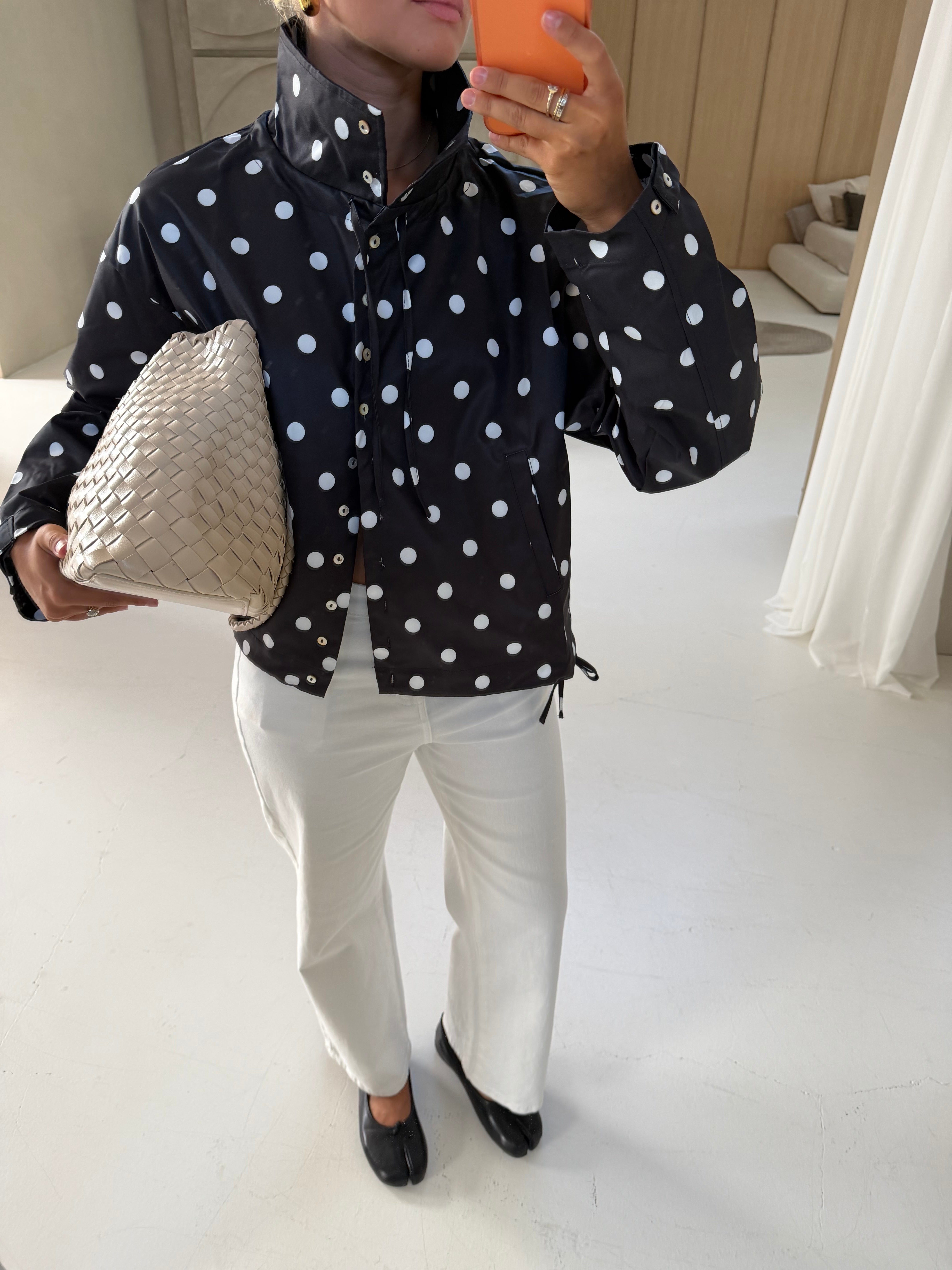 Veste POIS noire et blanche (GI7226)