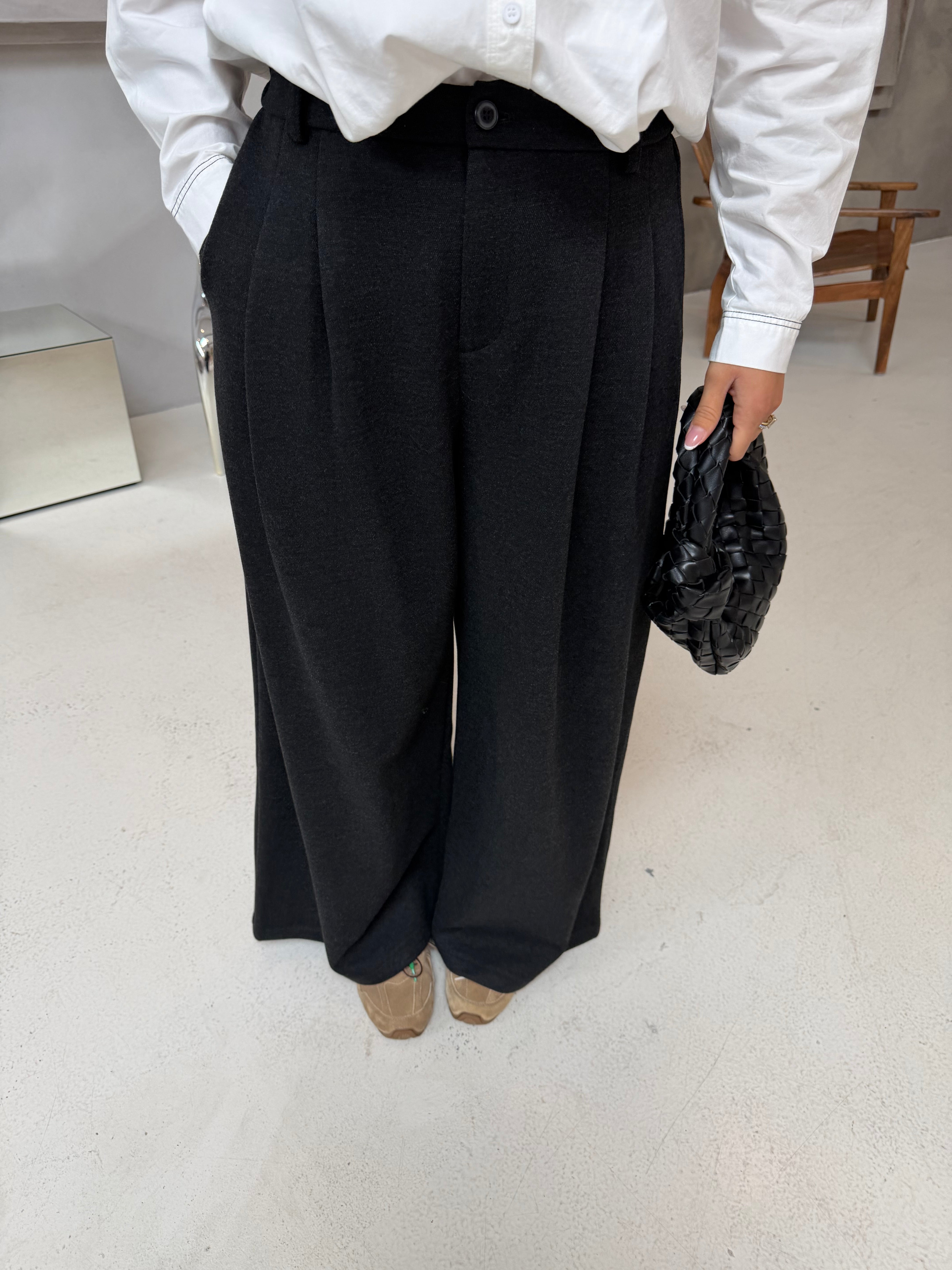 Pantalon FLARE épais gris  (D27932)