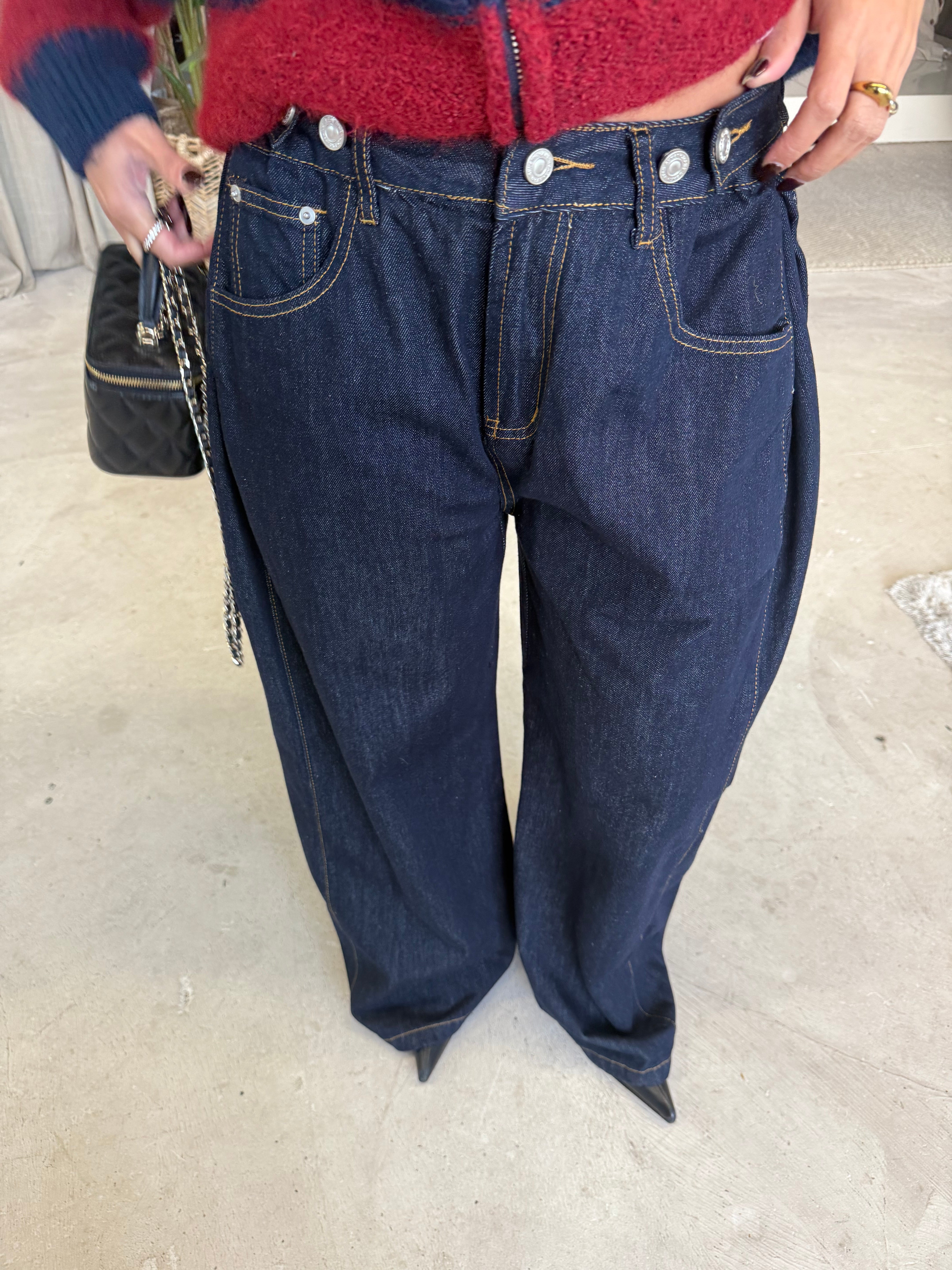 Pantalon OVERSIZE bleu brut (P10221)