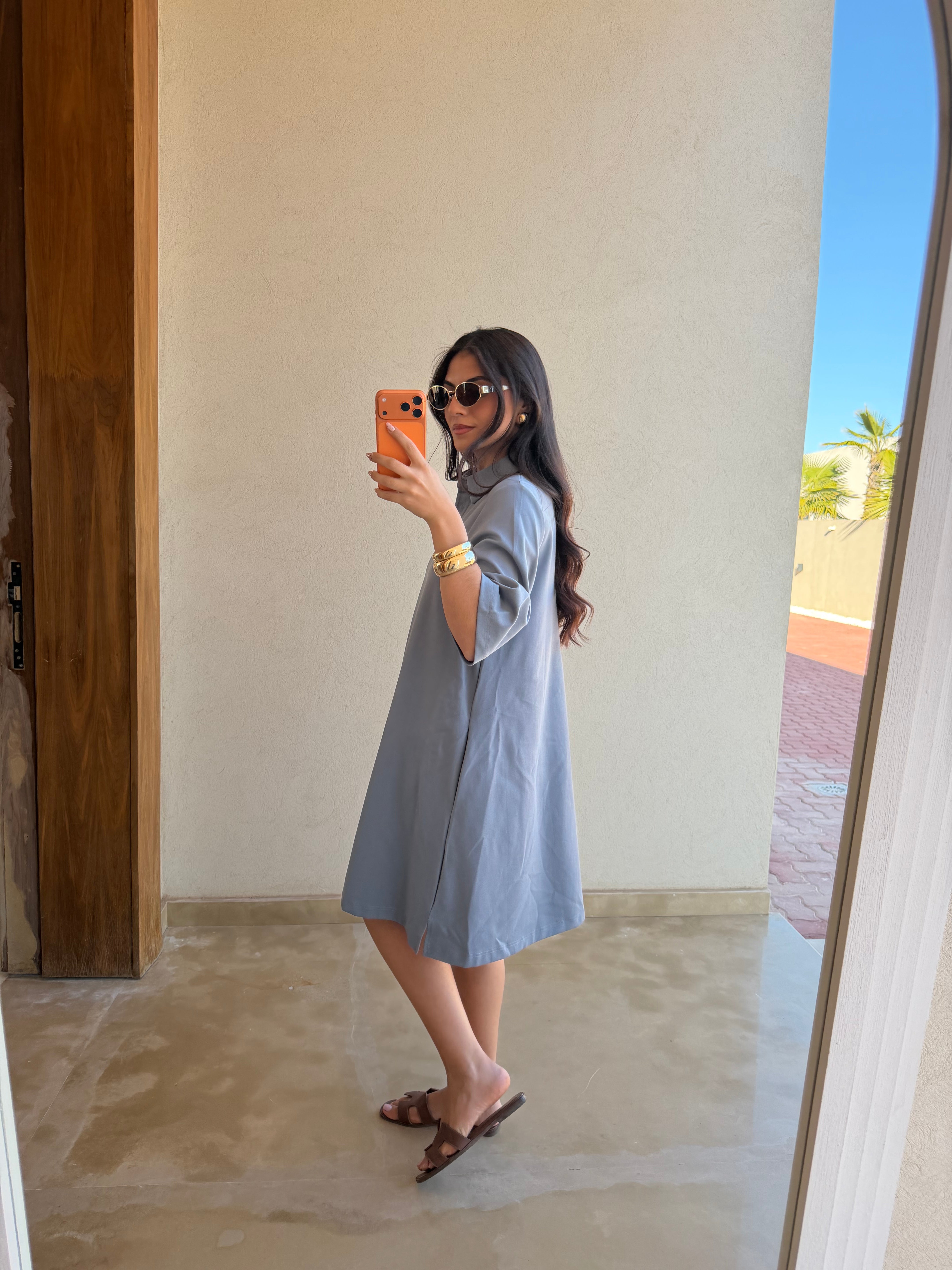 Robe polo bleue (SW723)