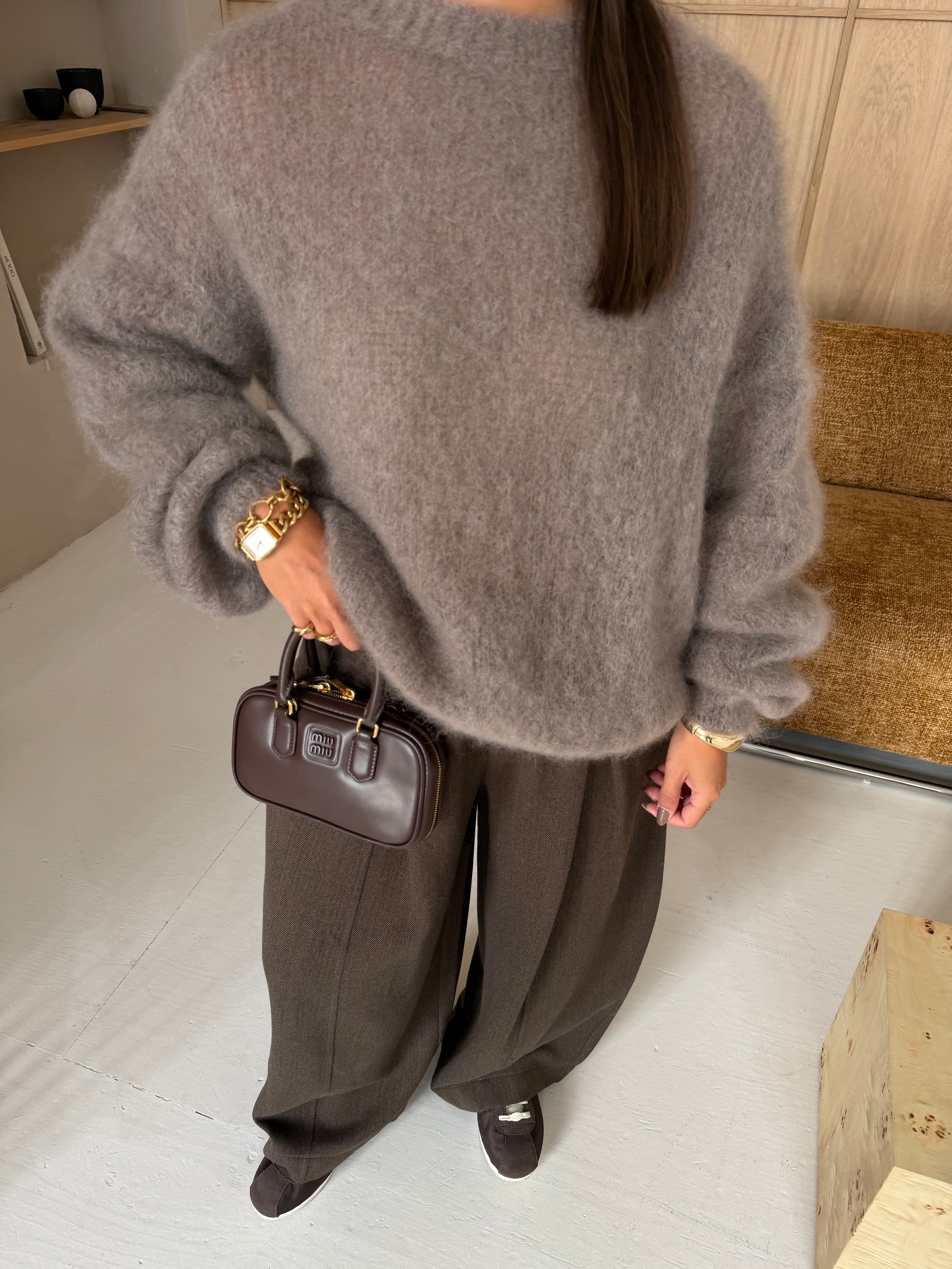 Pull KID mohair taupe (28007)