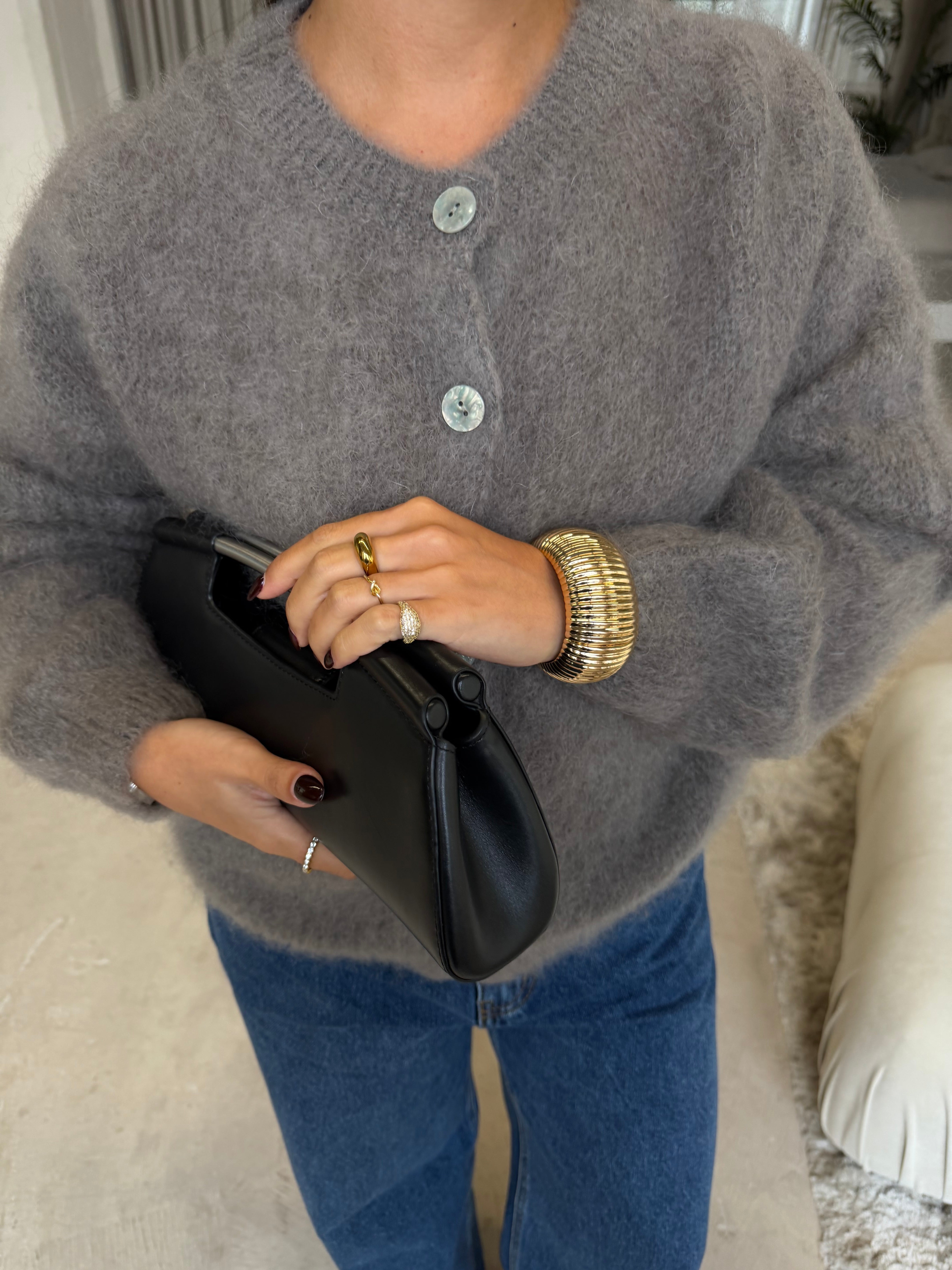 Gilet KID mohair taupe (28018)