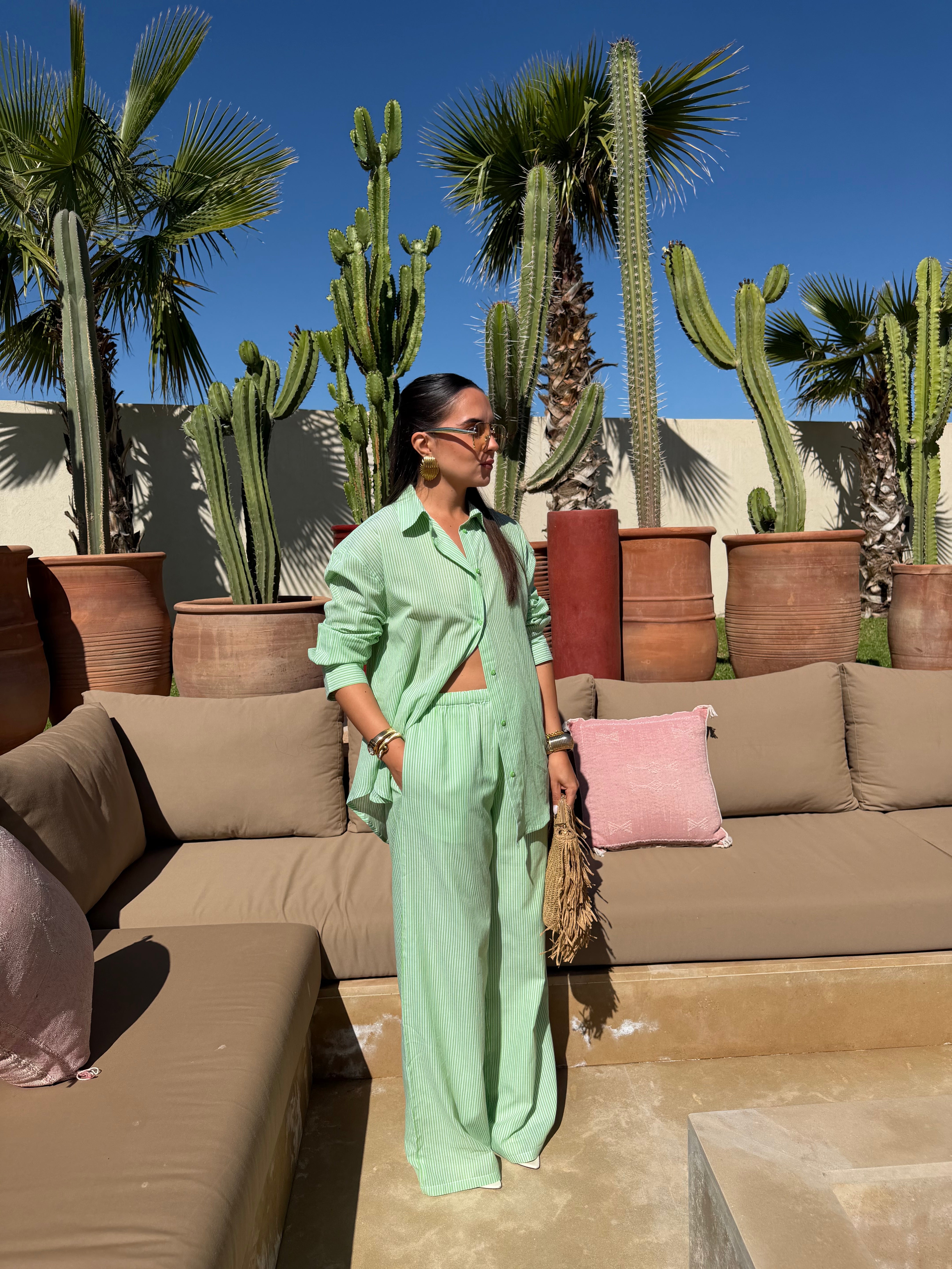 Chemise AGNES verte