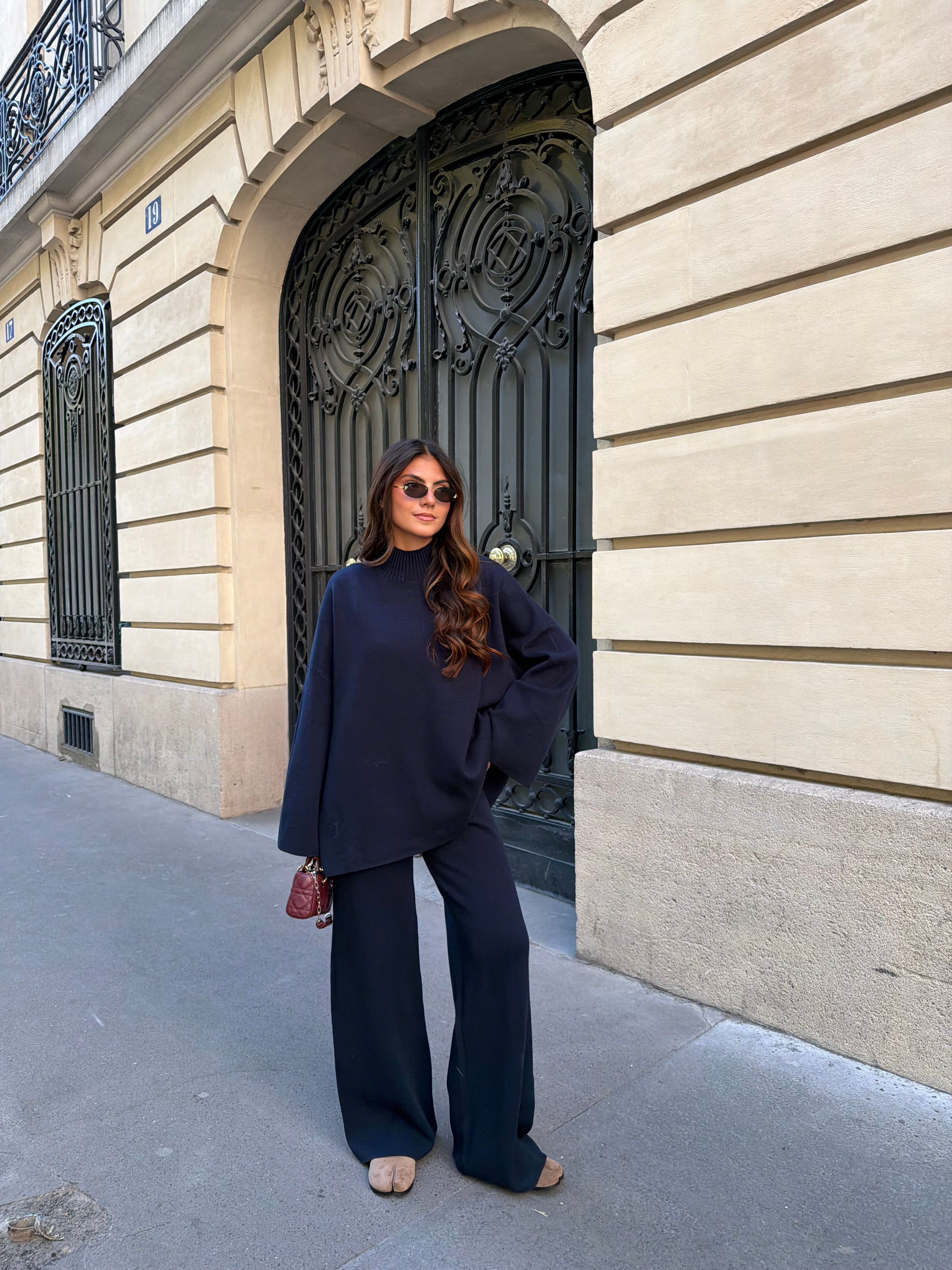 Ensemble maille bleue marine (LC425)