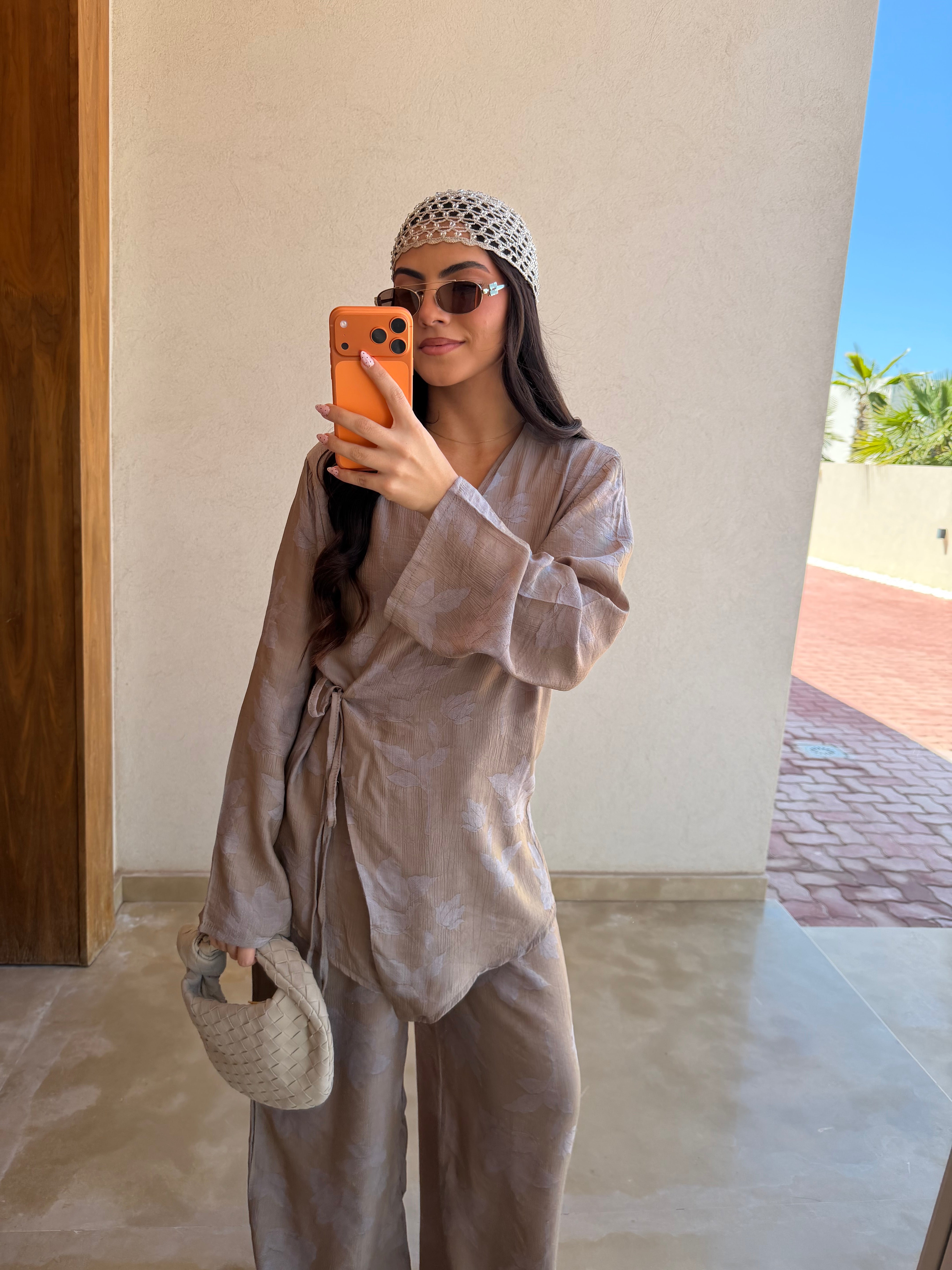 Ensemble SILANA noué taupe