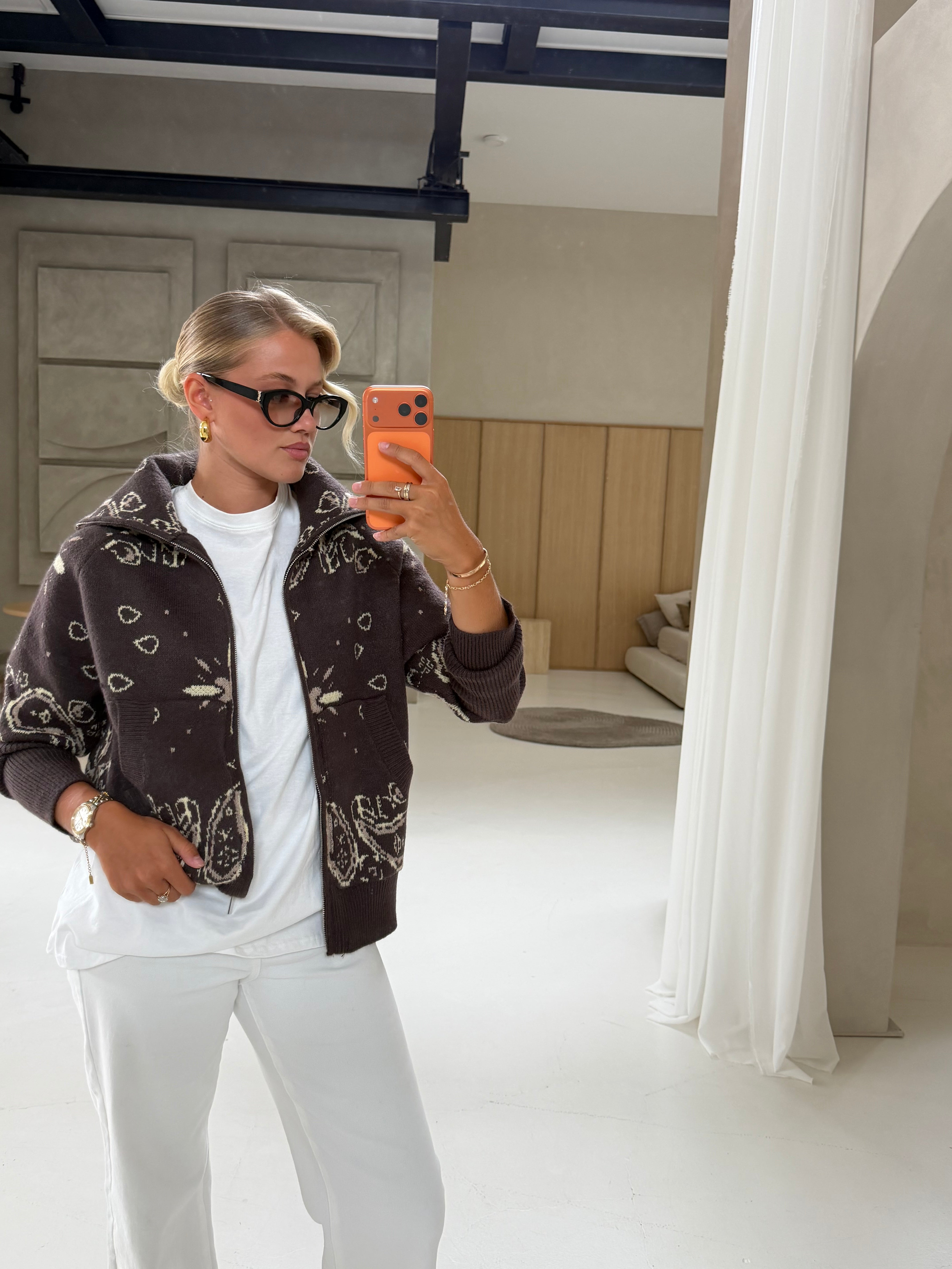 Gilet Bandana marron (26001)