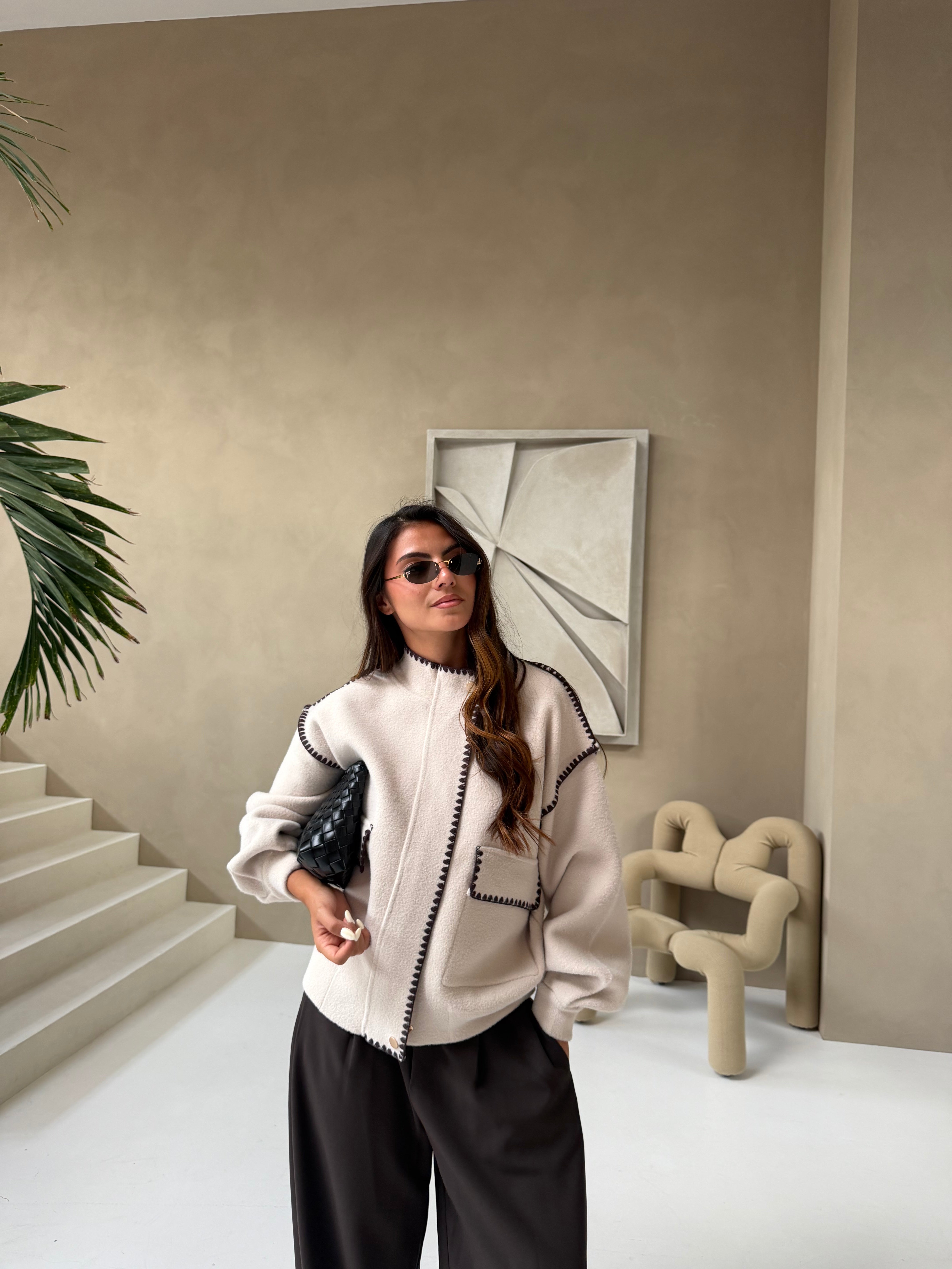 Veste PIQURE beige (JYC003)