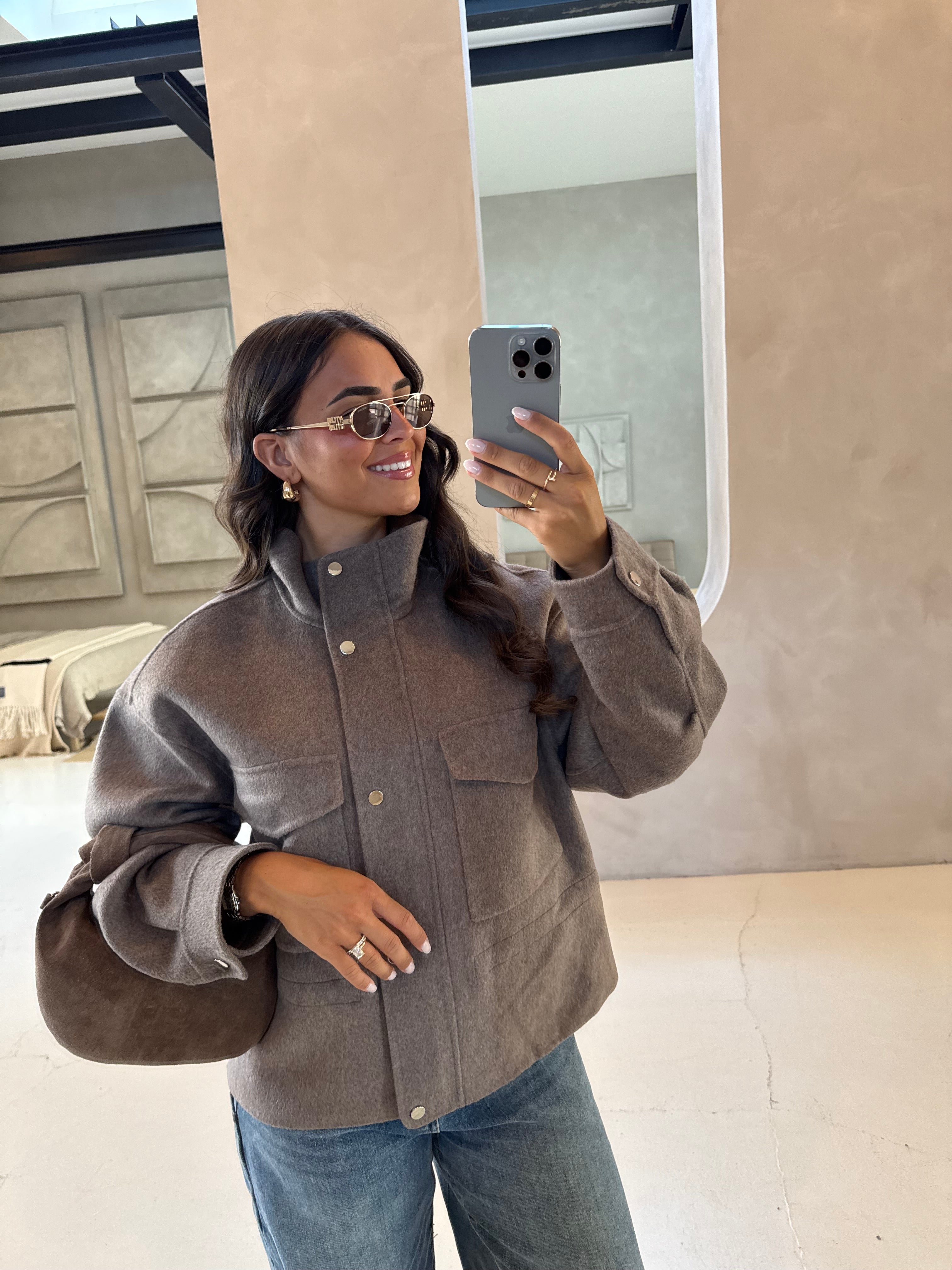 Manteau LANA taupe (M2539)