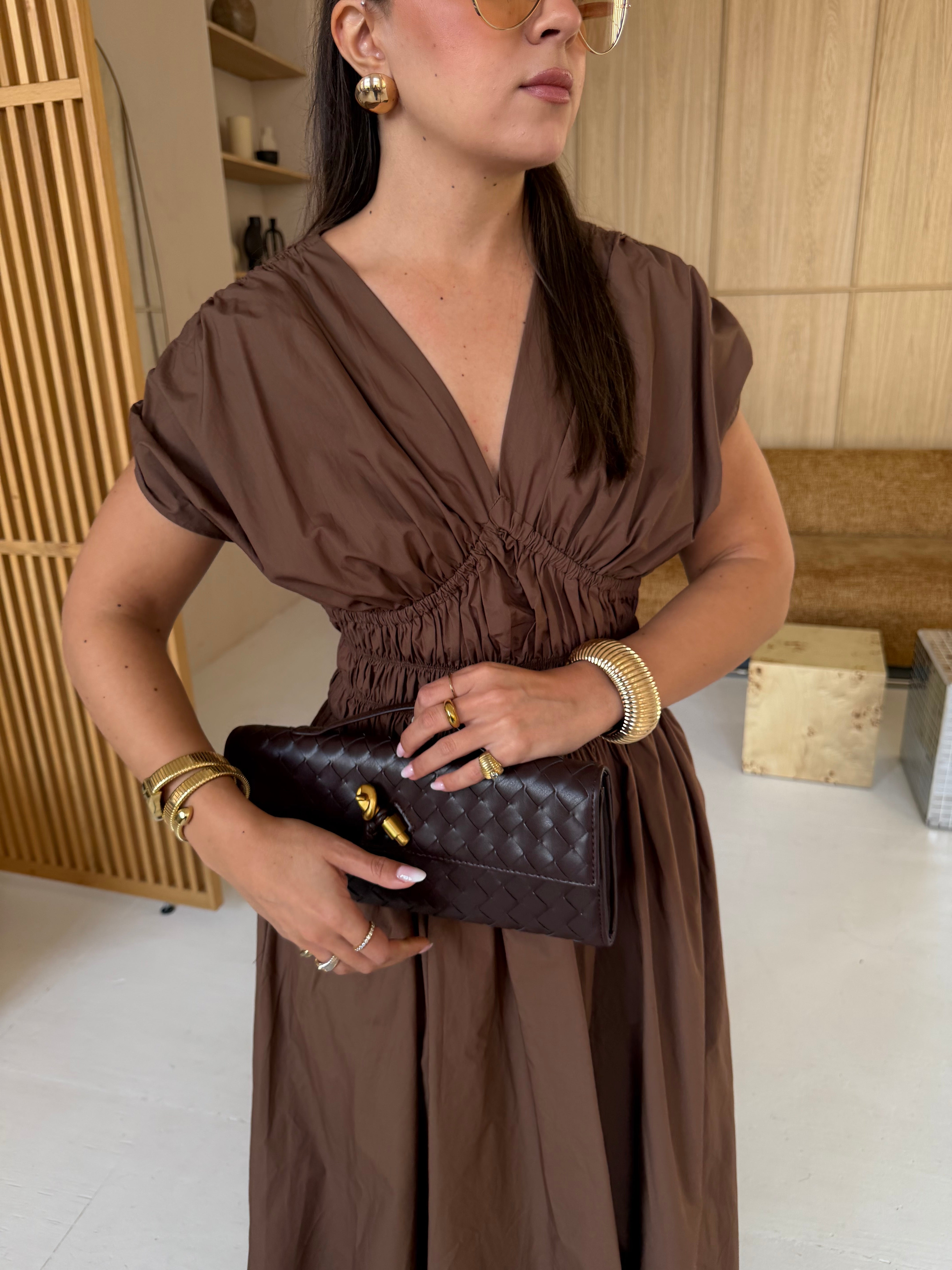 Robe ELEONORE marron (JY5202)