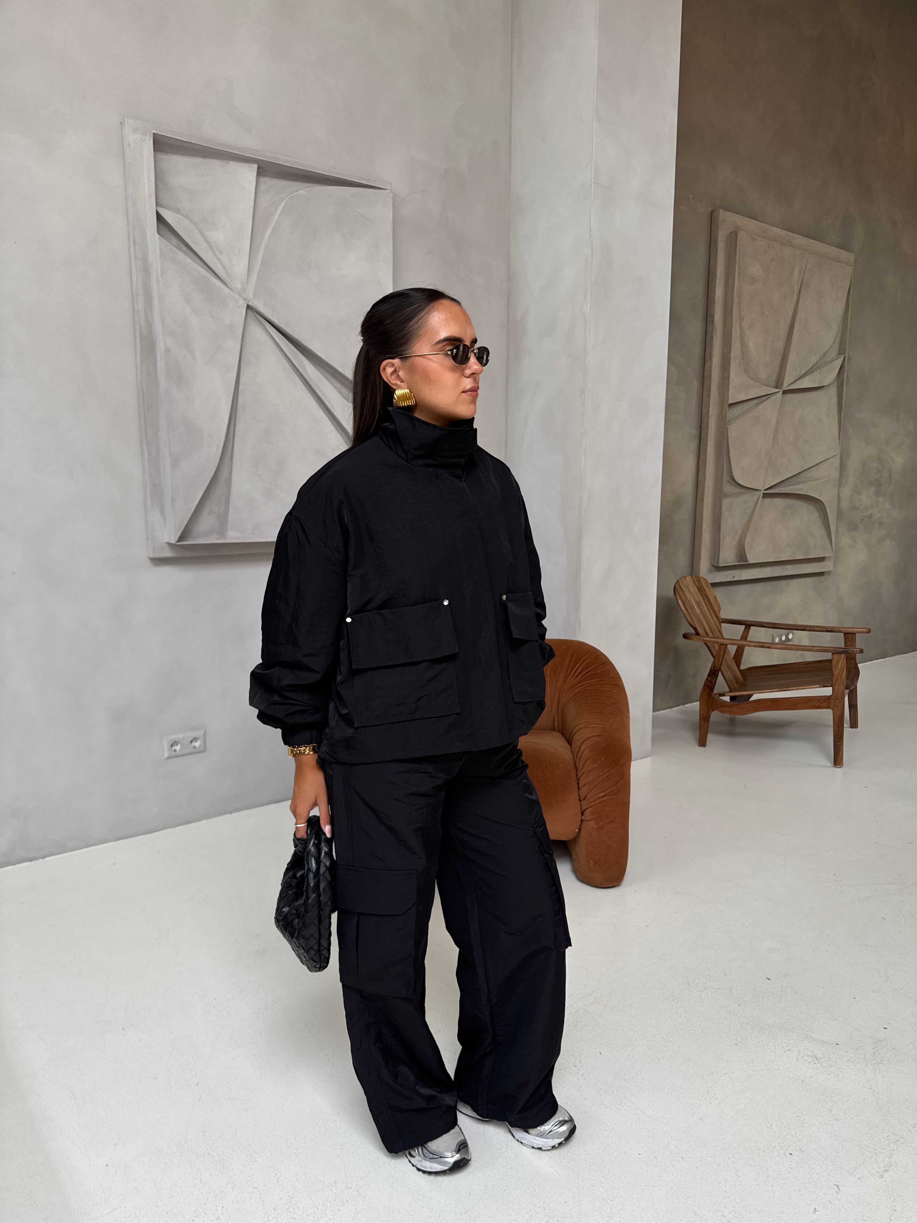 Veste LILI courte noire (jy5107)