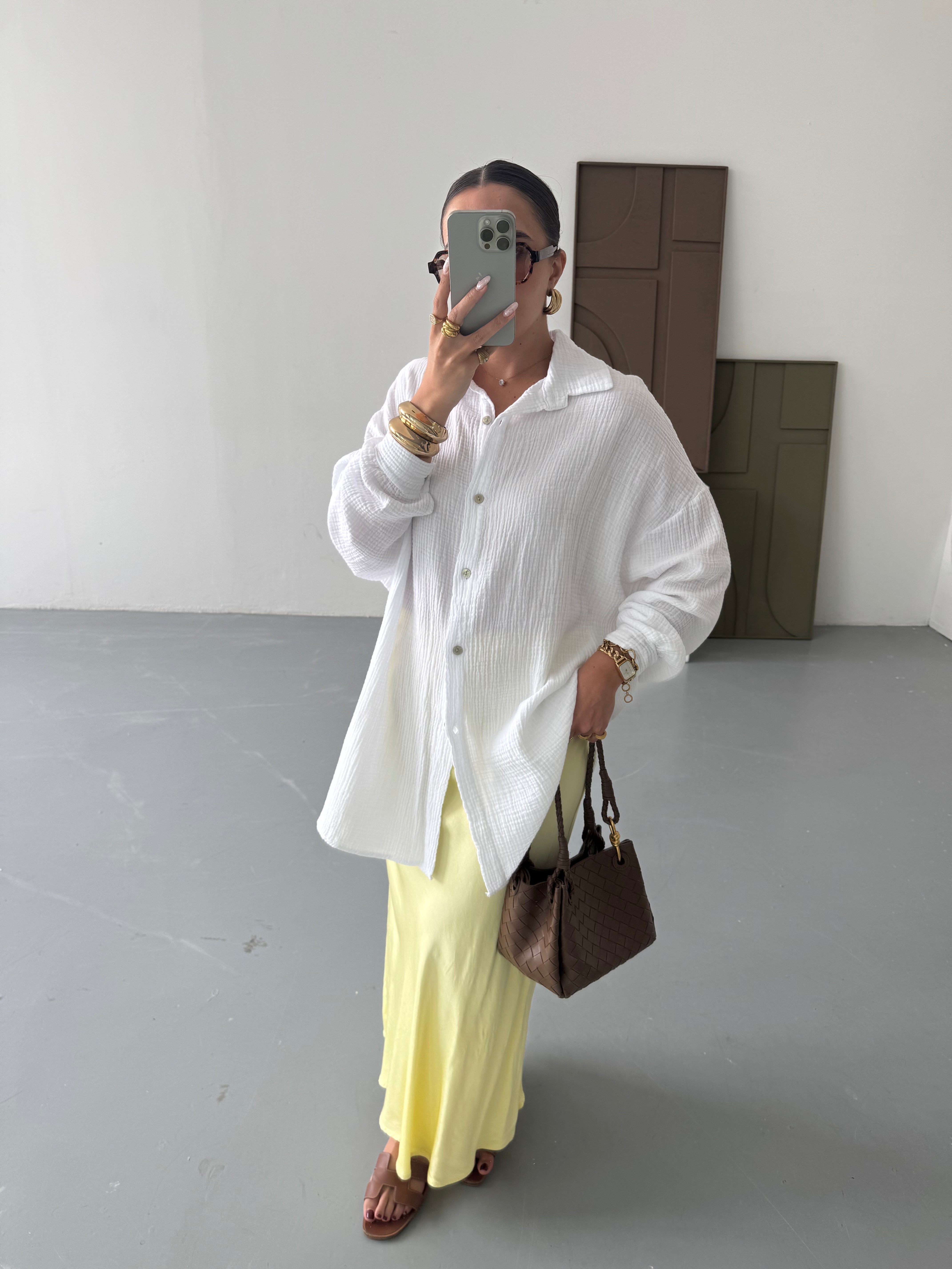Chemise gaze de coton blanc