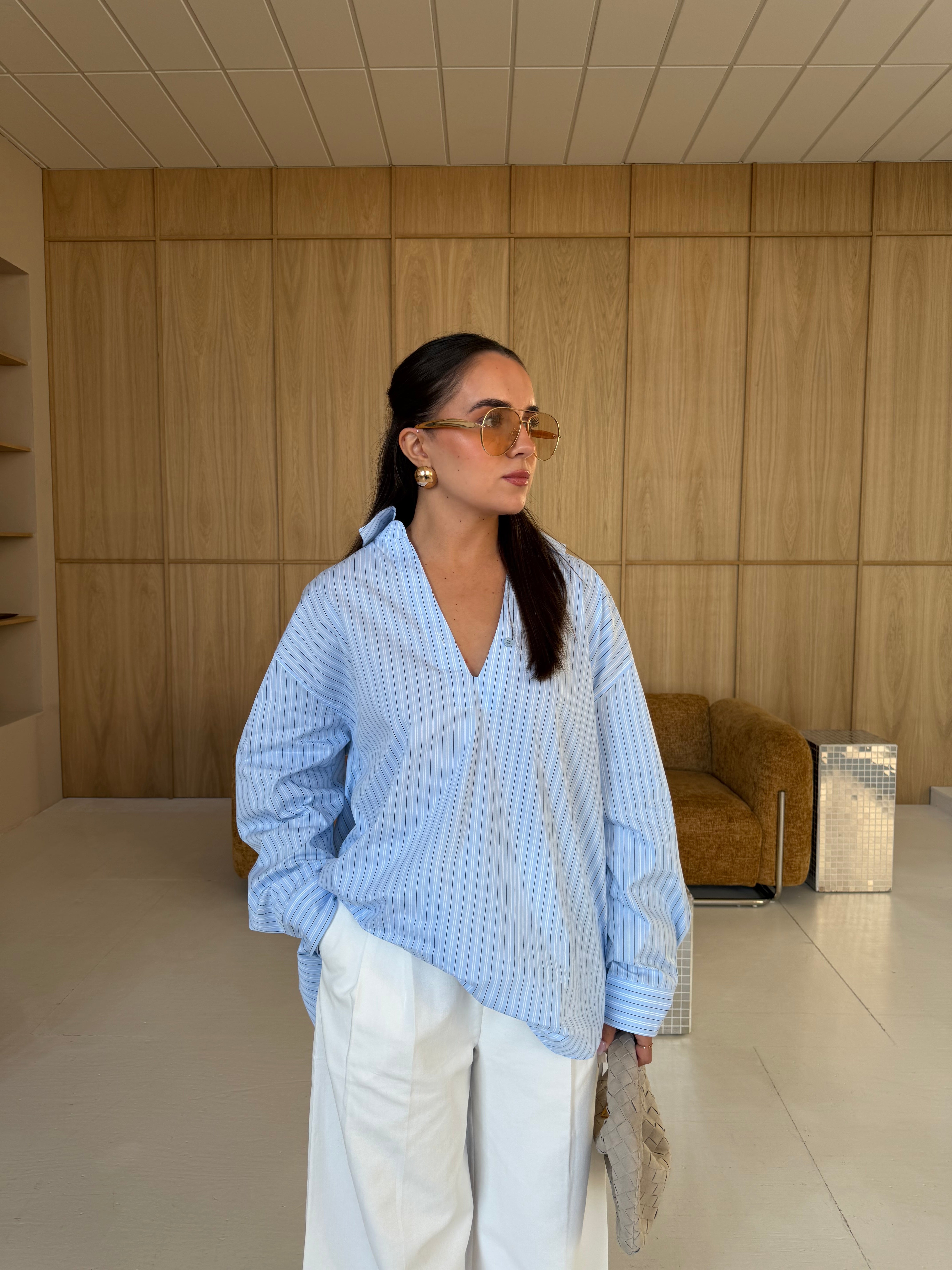 Chemise TUNISIA bleue (7006)