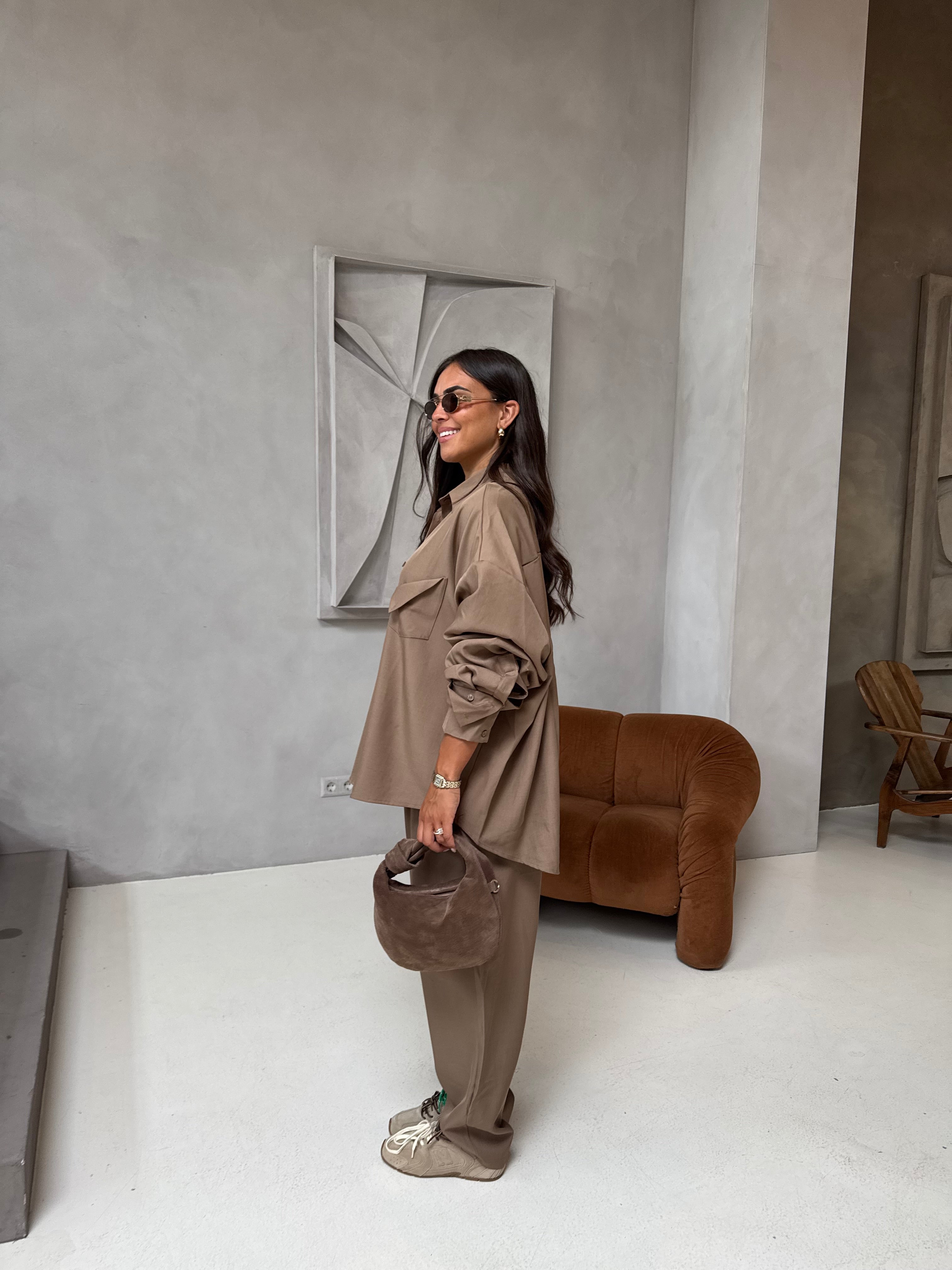 Chemise oversize IVAN beige