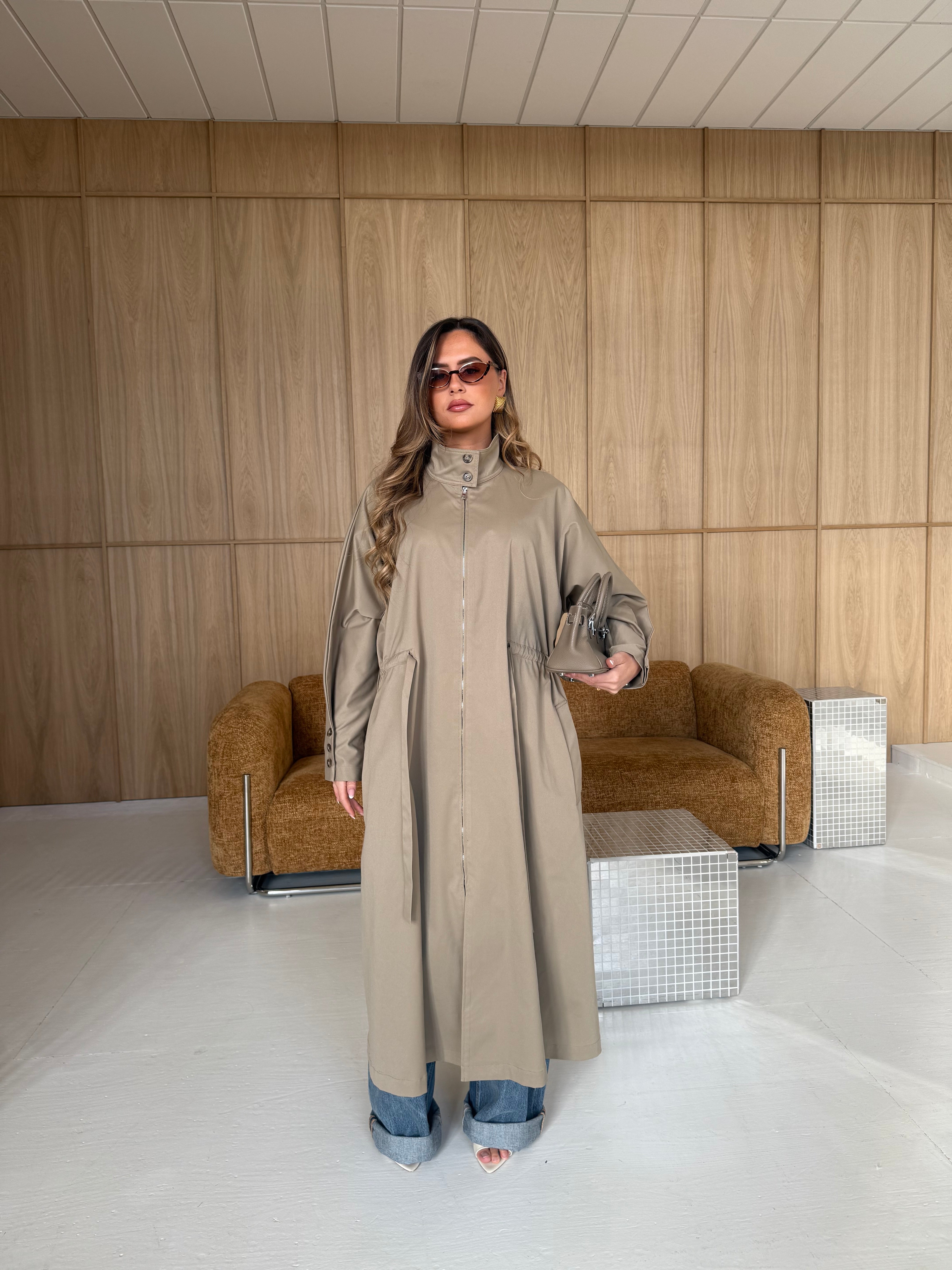 Veste longue SAM beige (W25256)