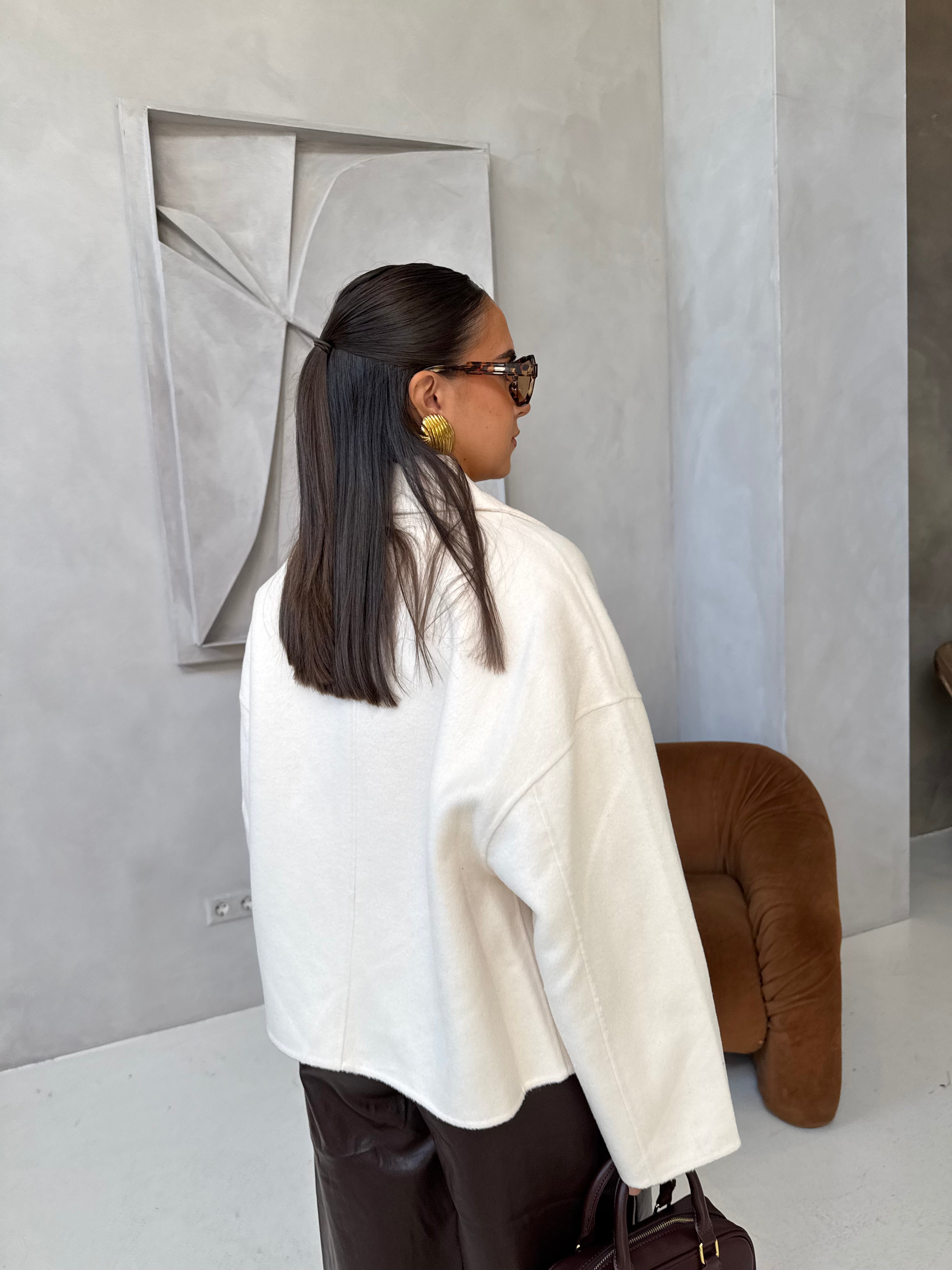 Manteau laine ROSIA beige (M-2502)