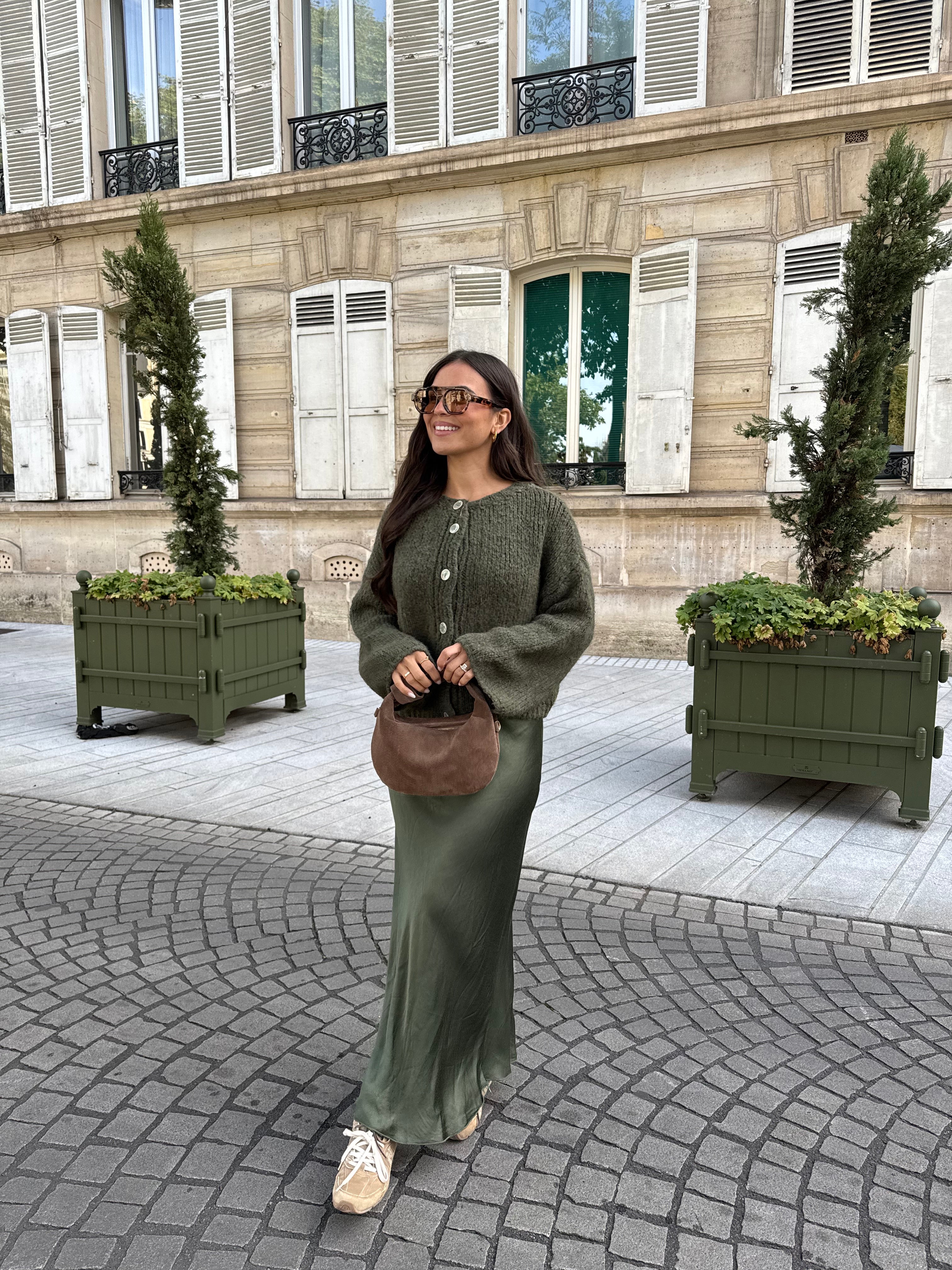 Pull gilet ALANA kaki