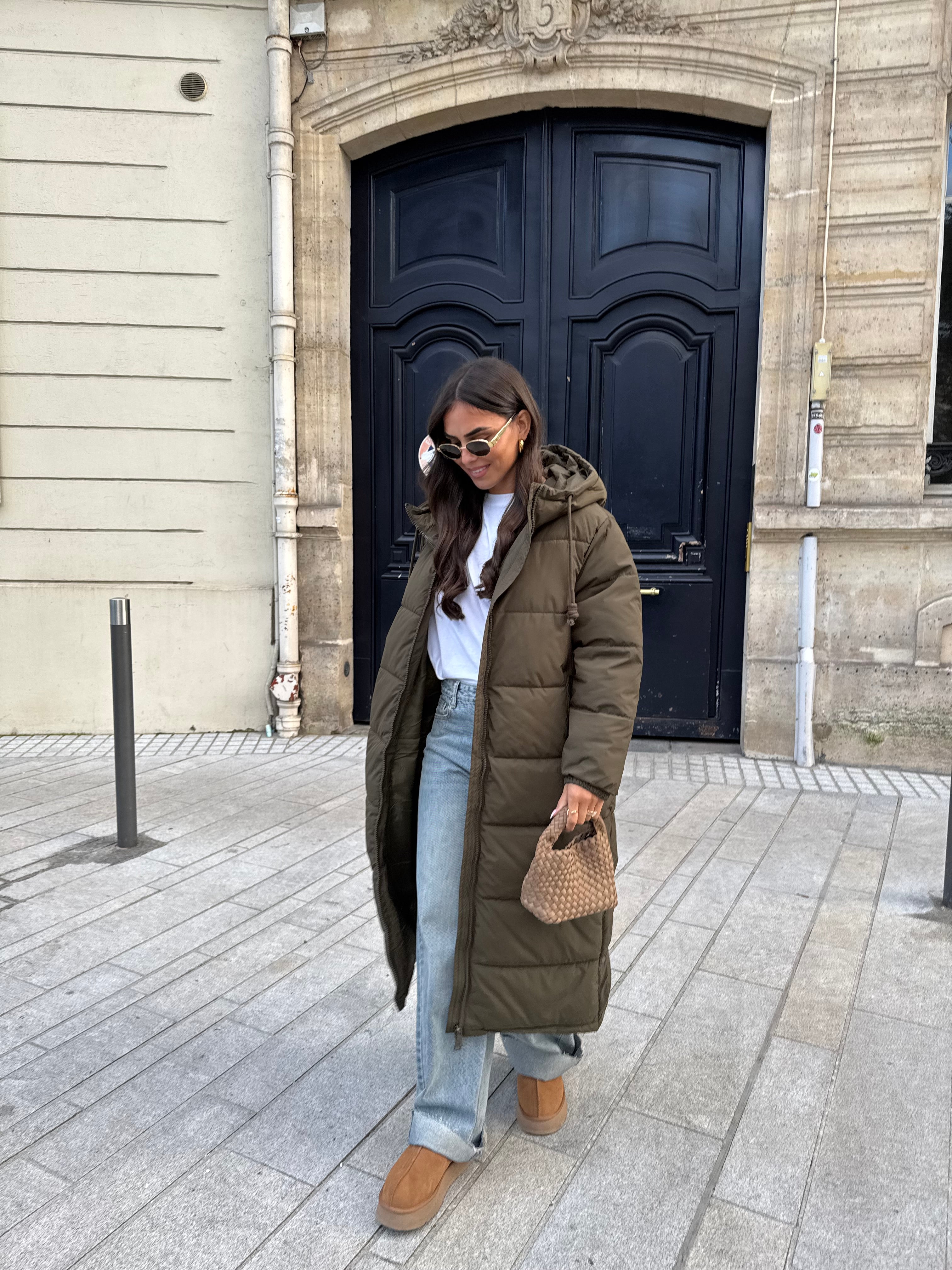 Doudoune DINA longue kaki (J003-3) LA PETITE PARISIENNE