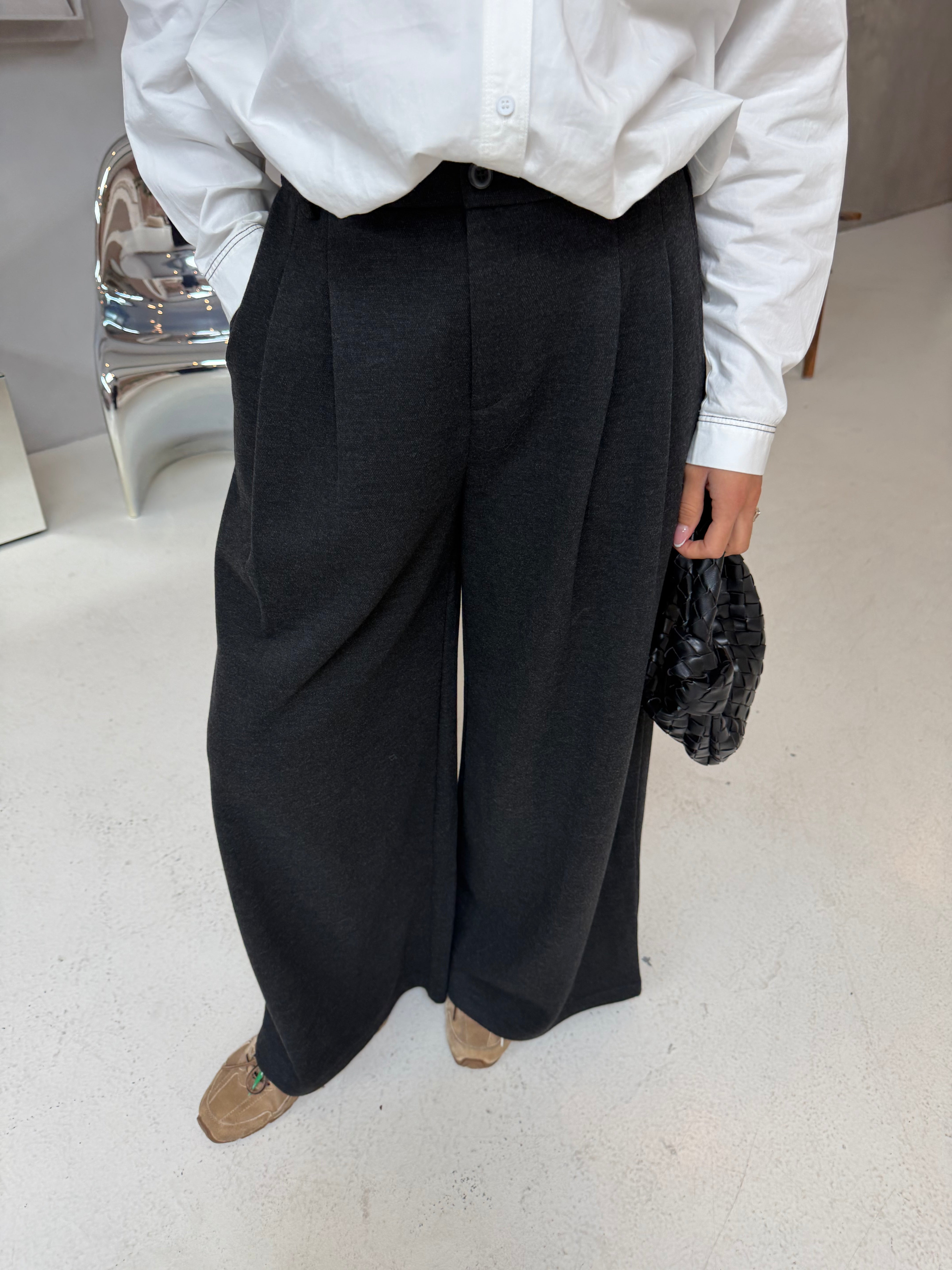 Pantalon FLARE épais gris  (D27932)