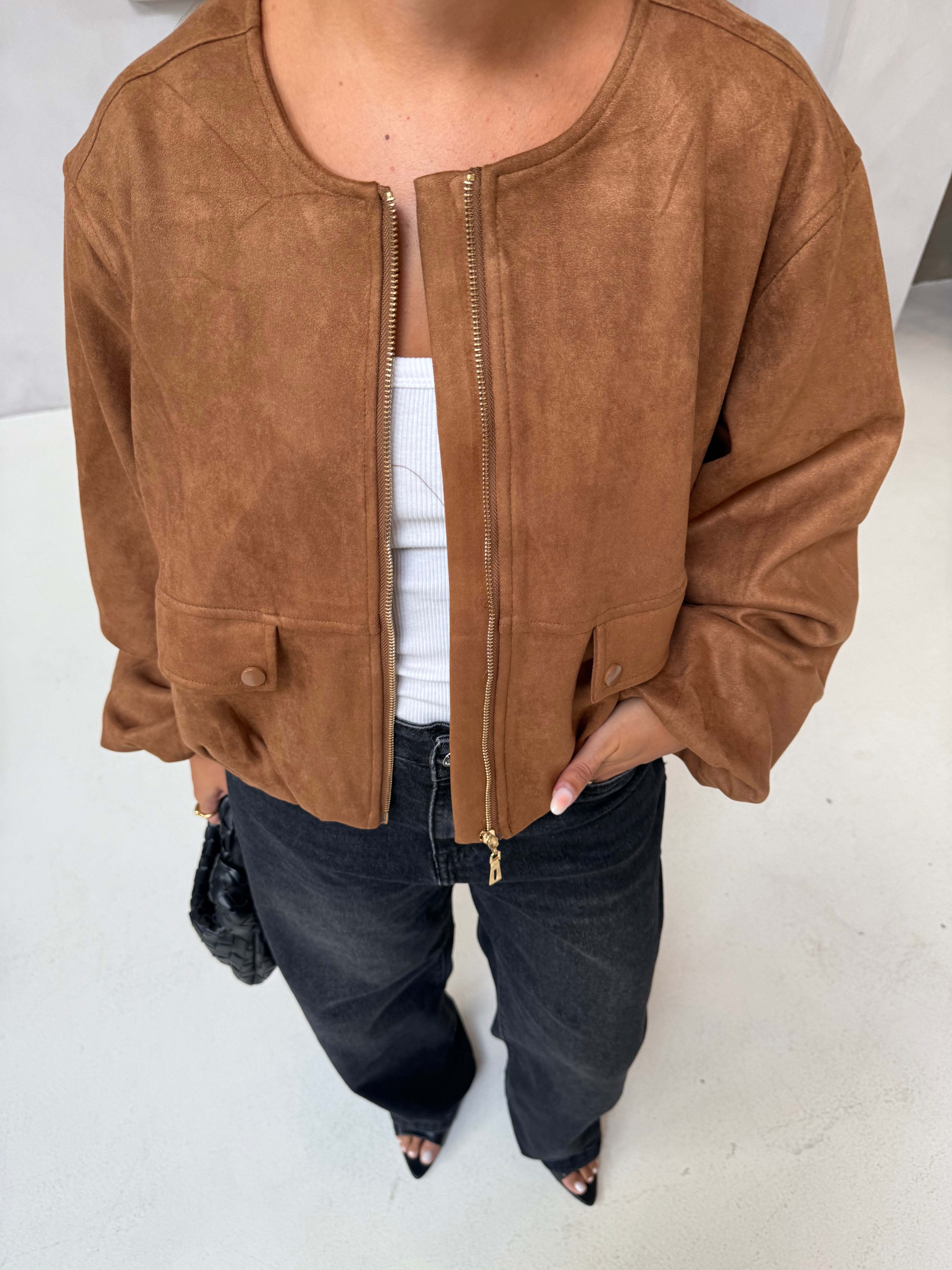 Veste AINA courte camel (01232)