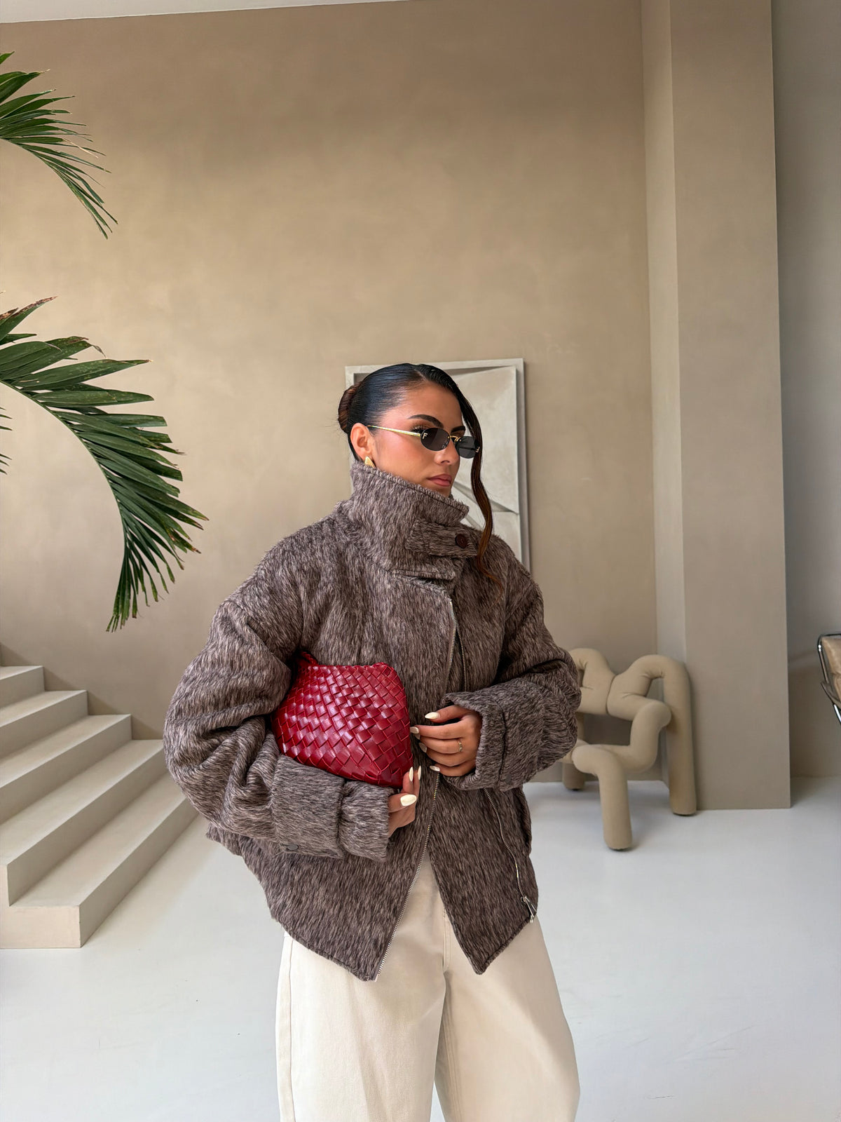 Manteau MANON taupe (JZ010)