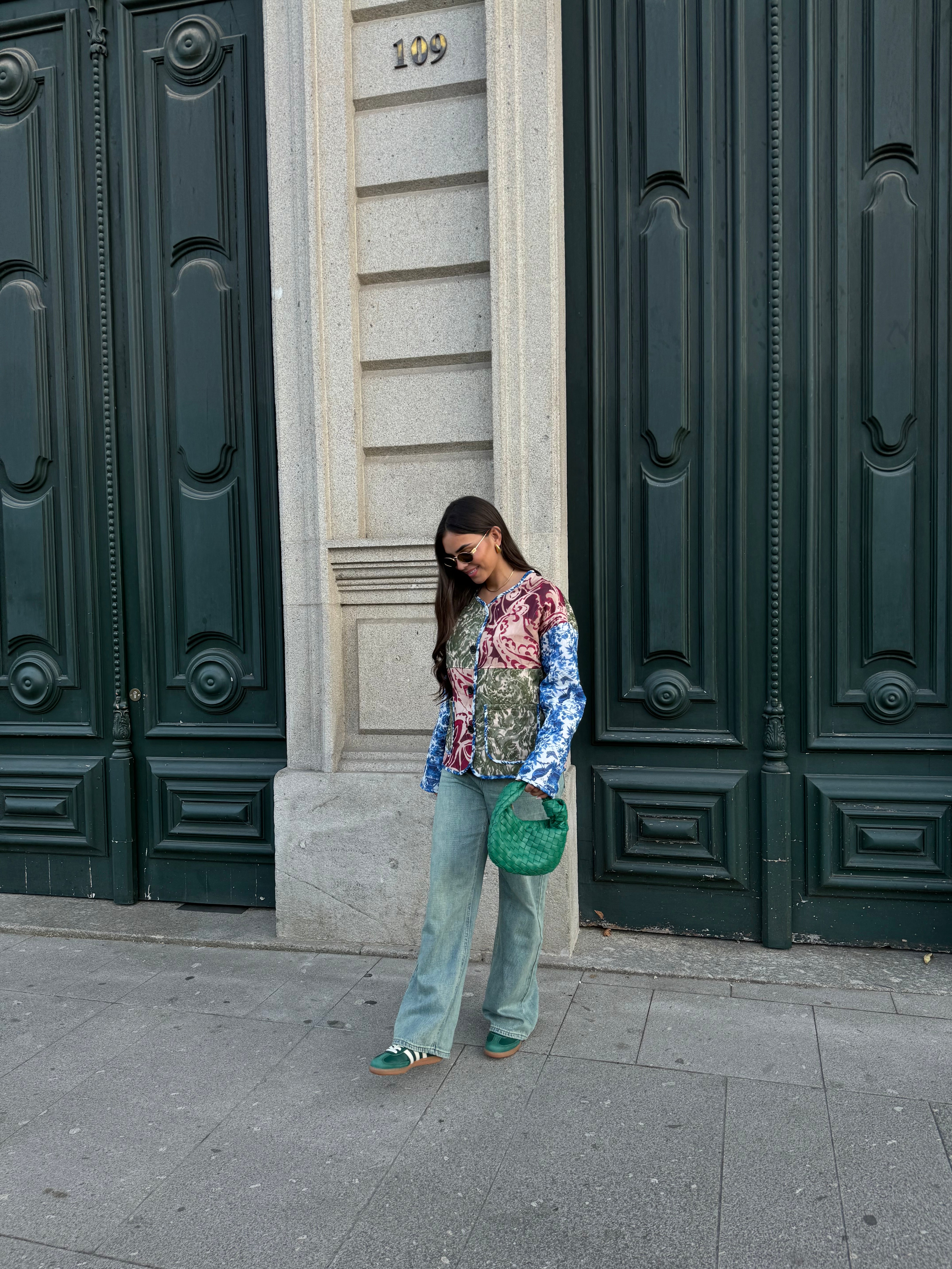 ILONA jacket GREEN pattern