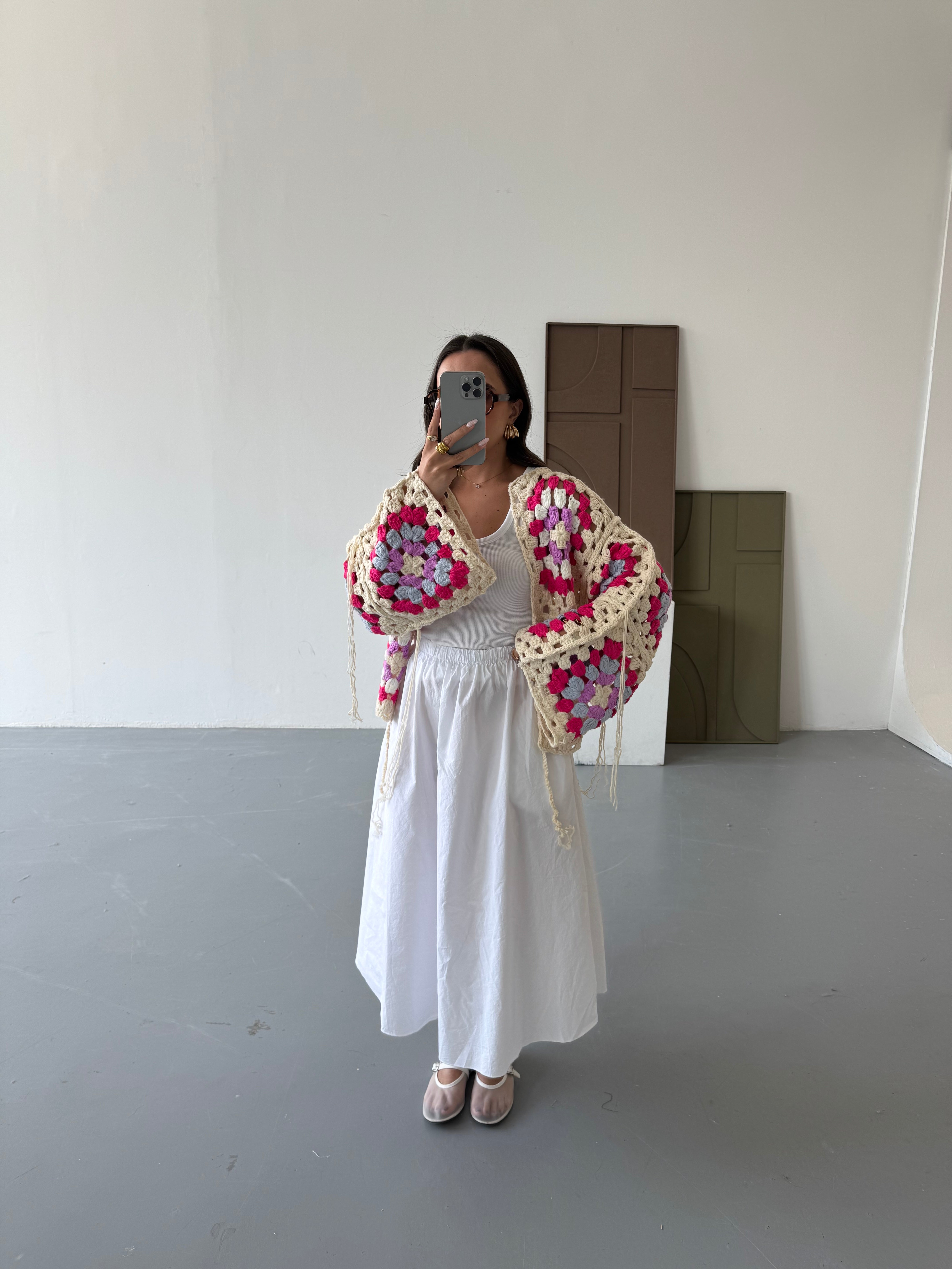 Gilet CROCHET rose