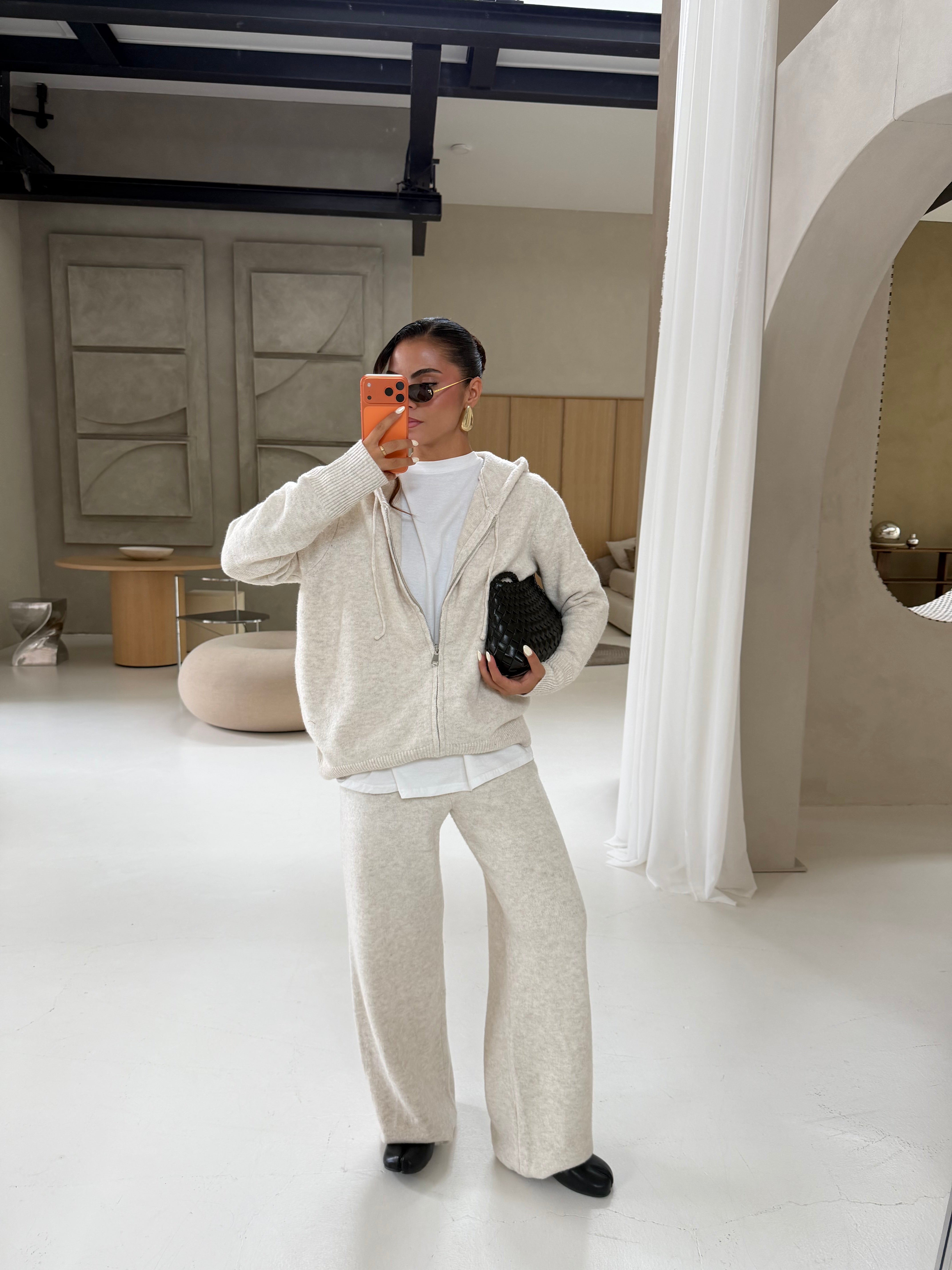 Ensemble gilet pantalon ENA écru (LC390)