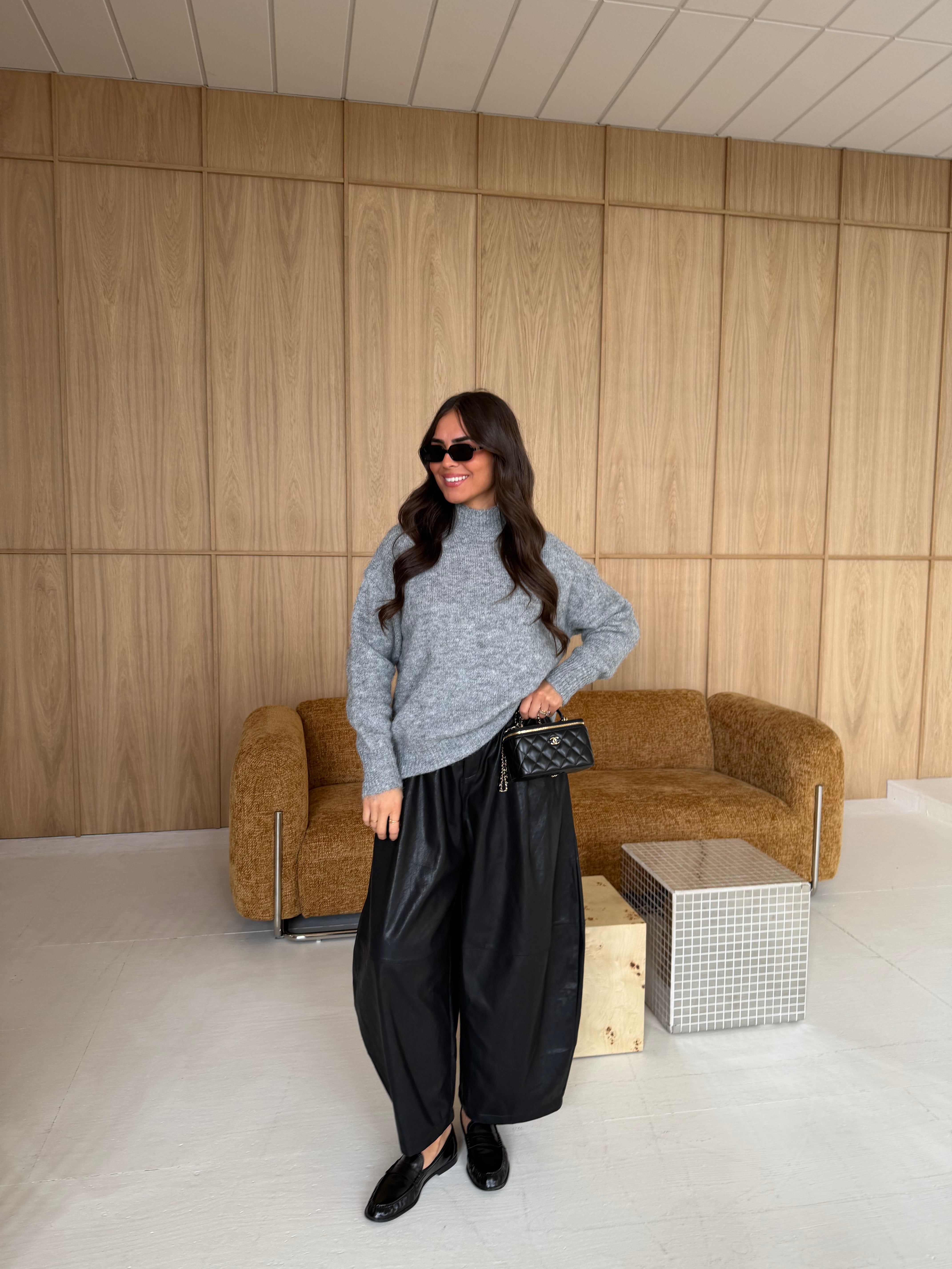 Pull IVI col roulé GRIS (XS009)