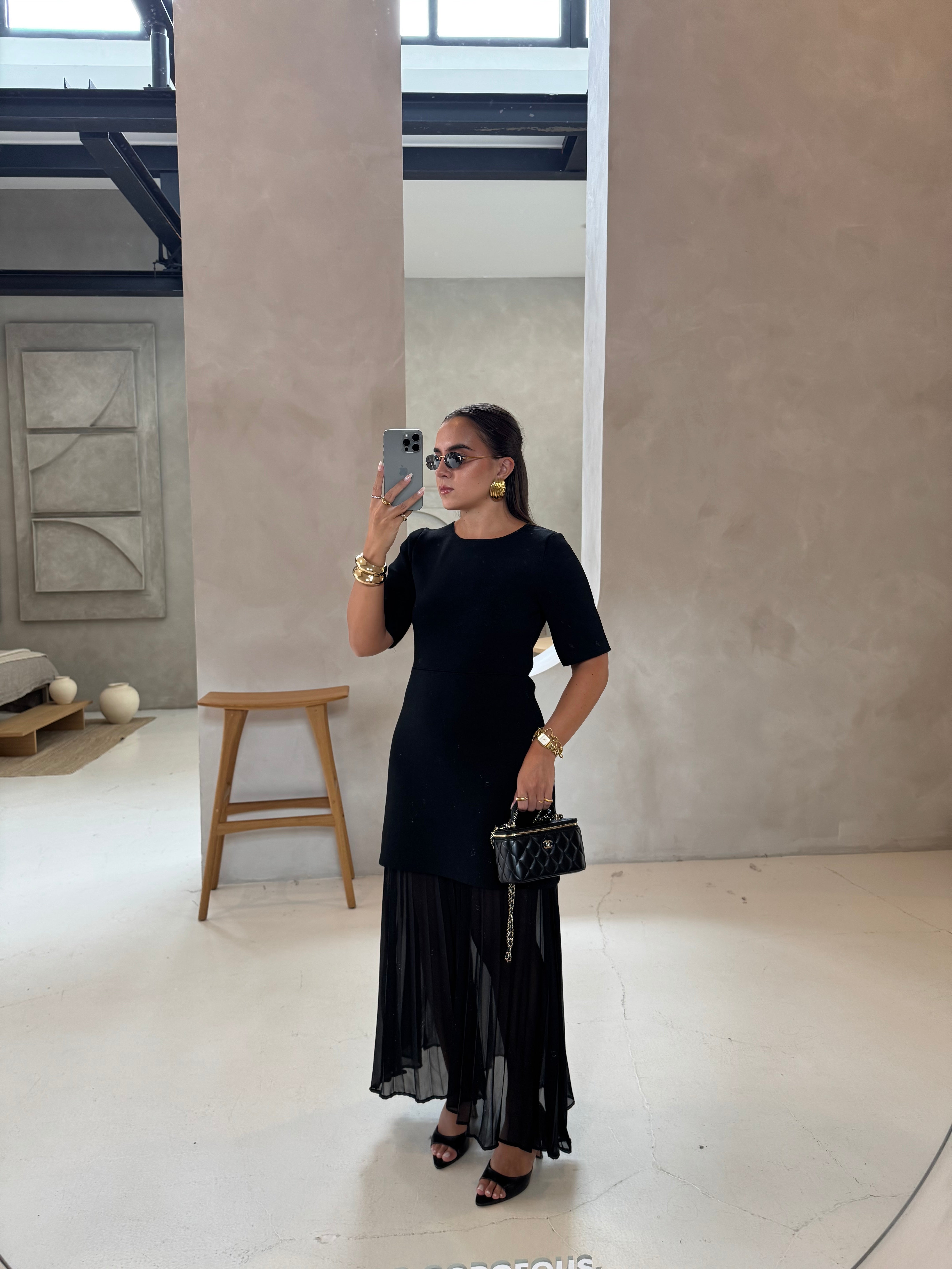 Robe ONI longue noir (6404)