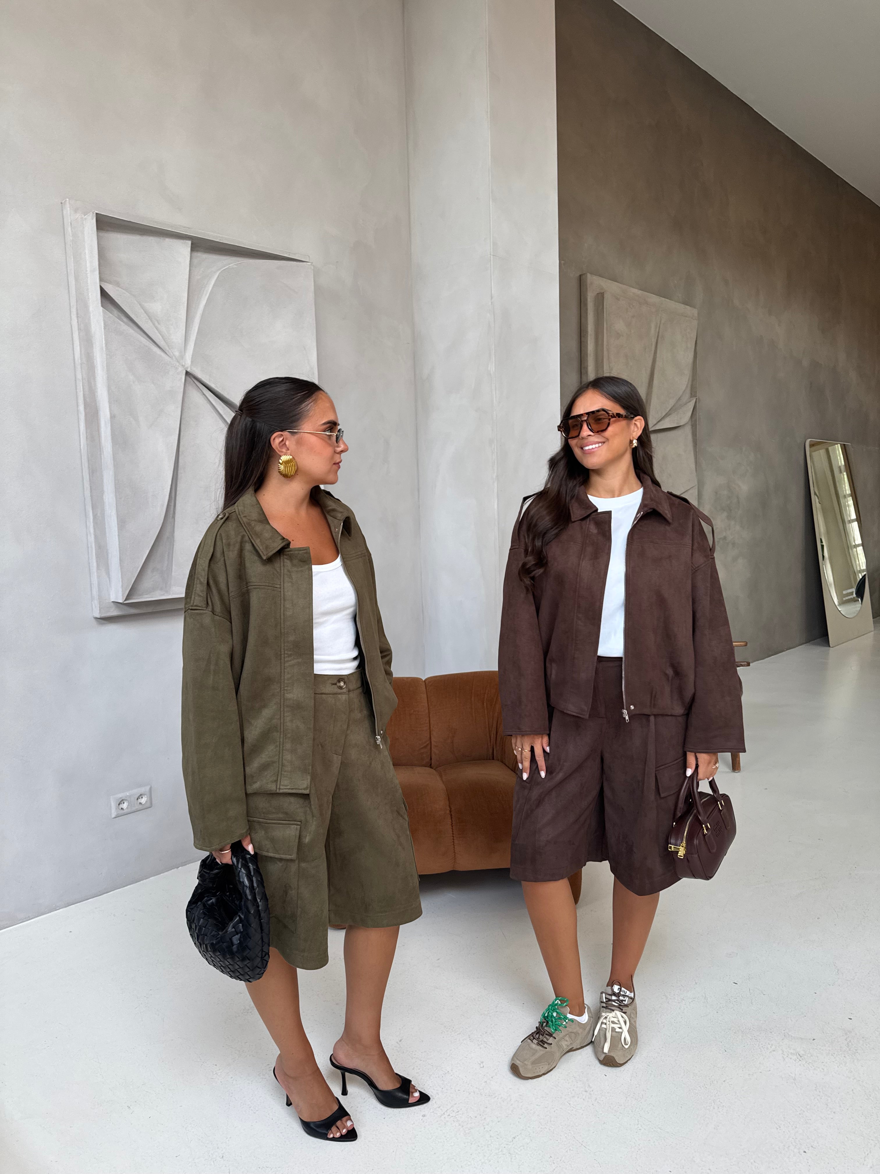 Veste LEANE courte kaki (w25218)