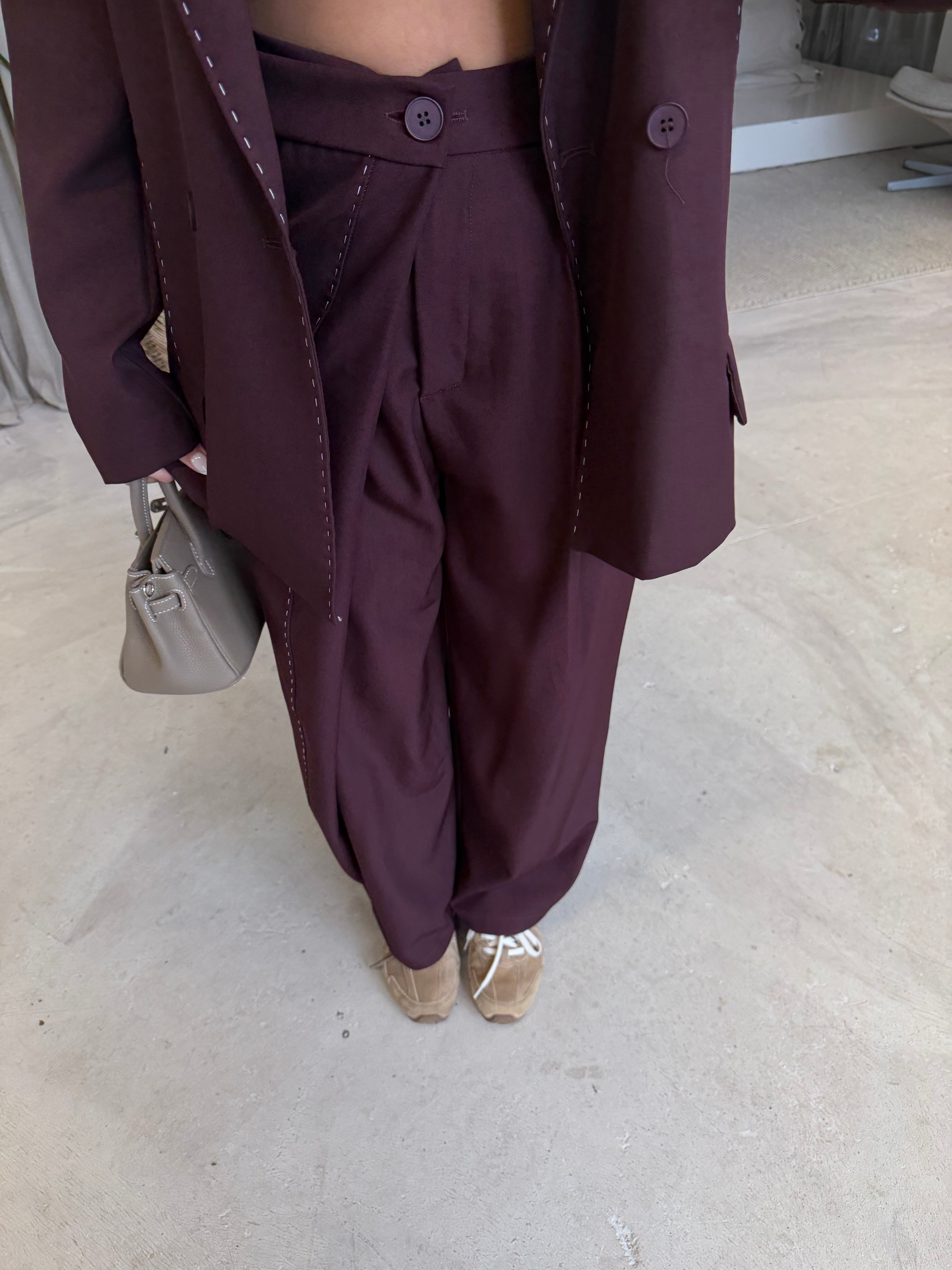 Pantalon samy bordeaux