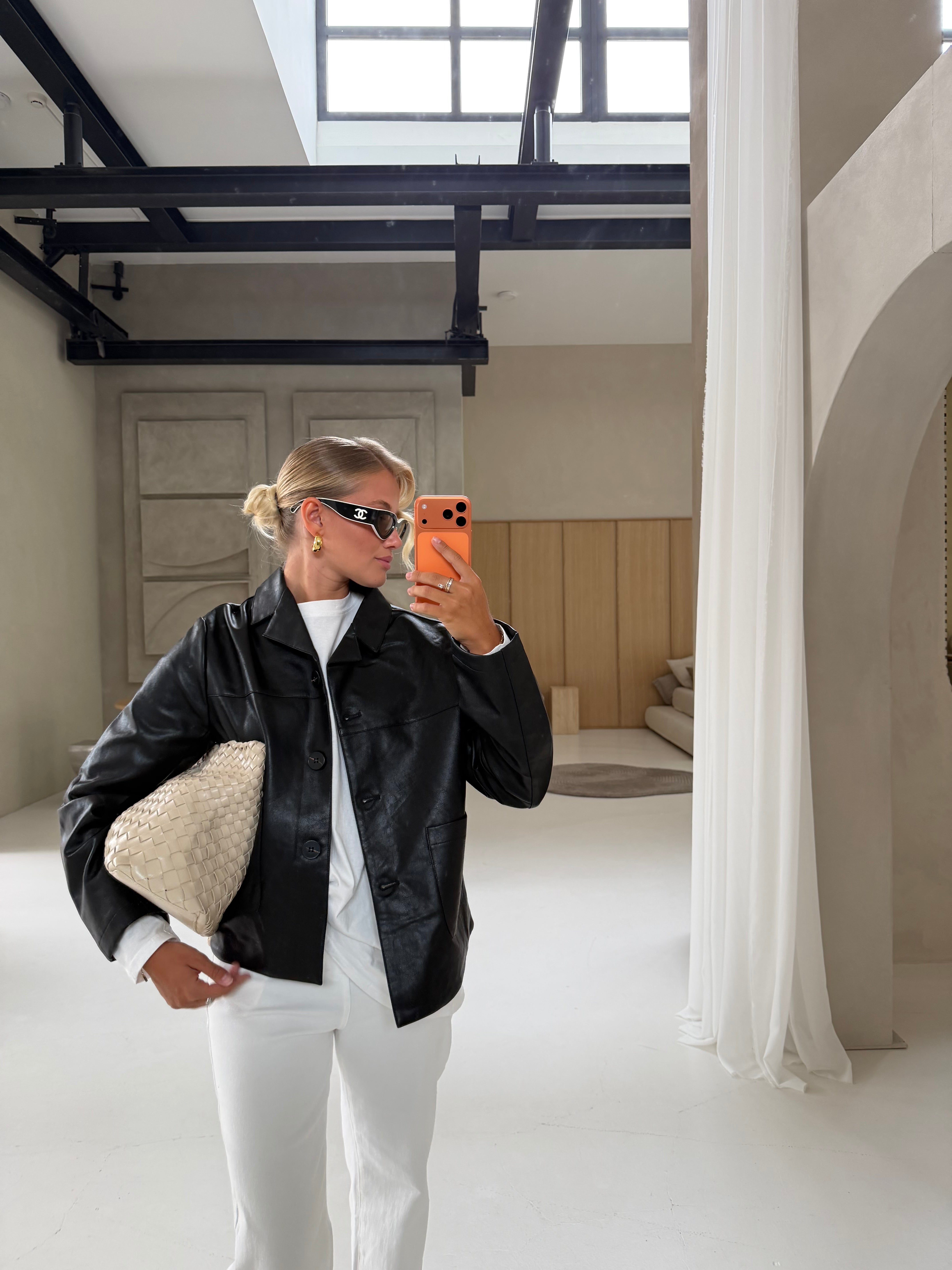 Blazer SAM simili noir (HM-864)