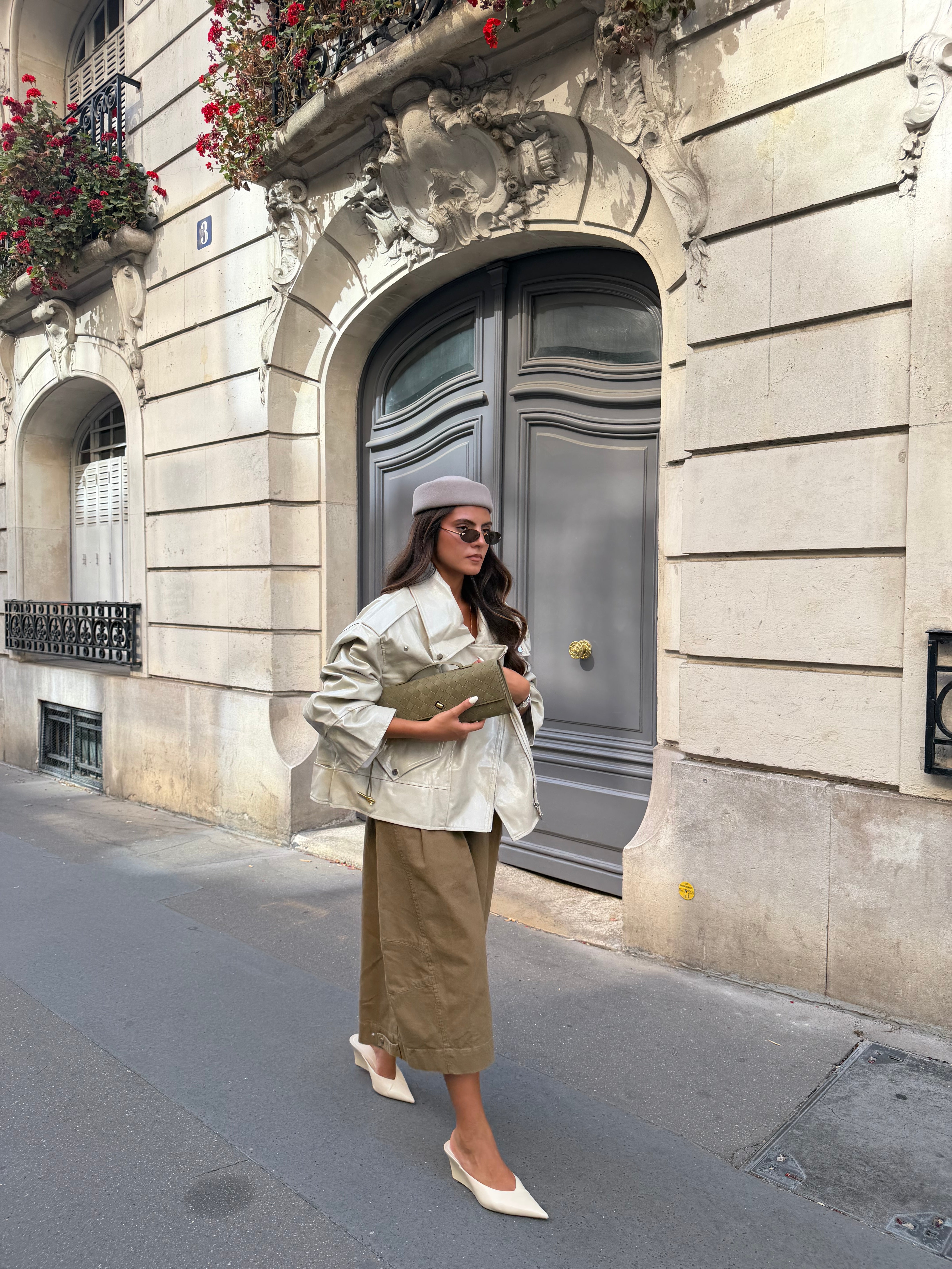 Veste HYPE simili cuir beige (2688-15)
