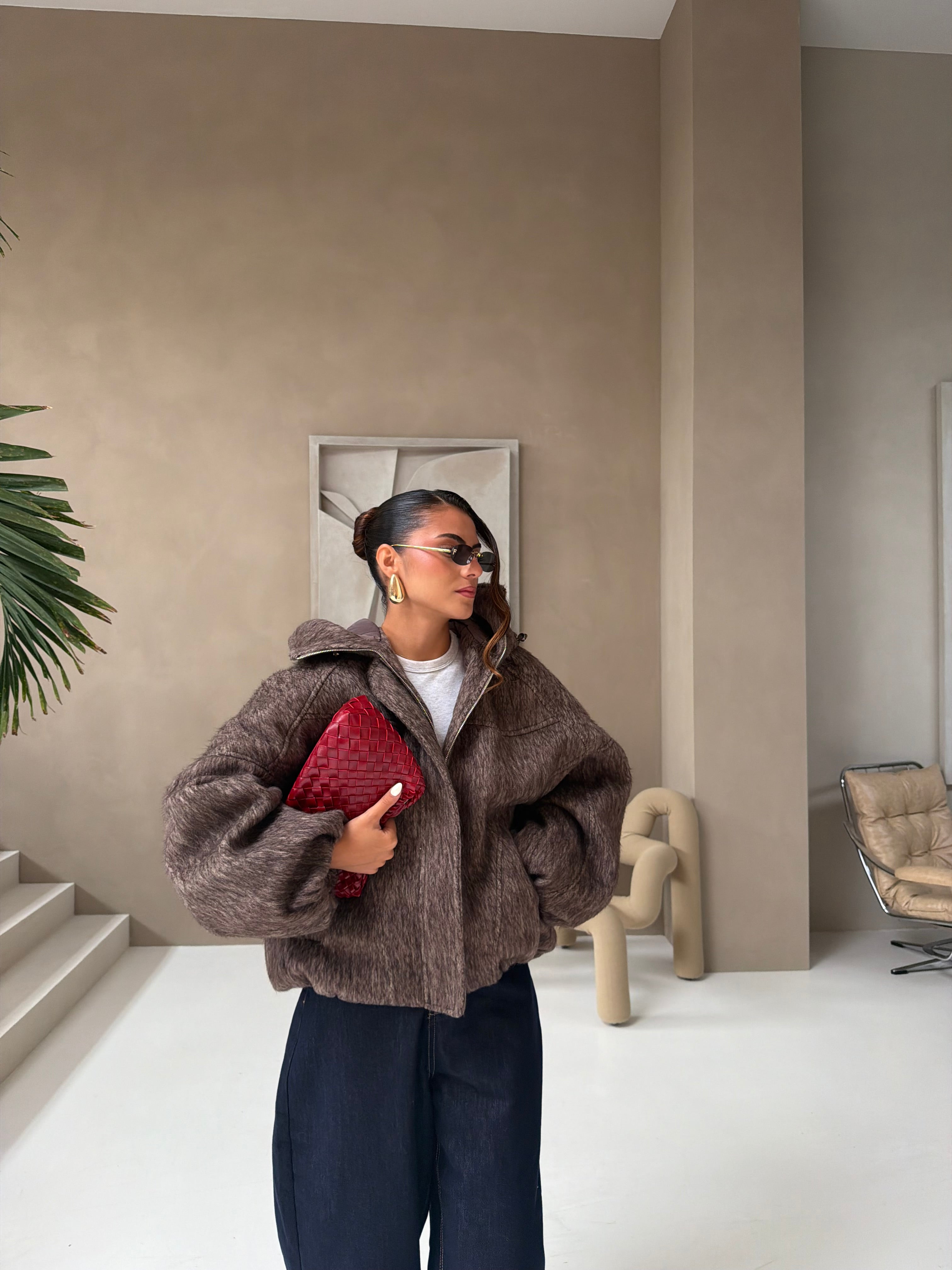 Manteau MINAYA taupe (JZ010)