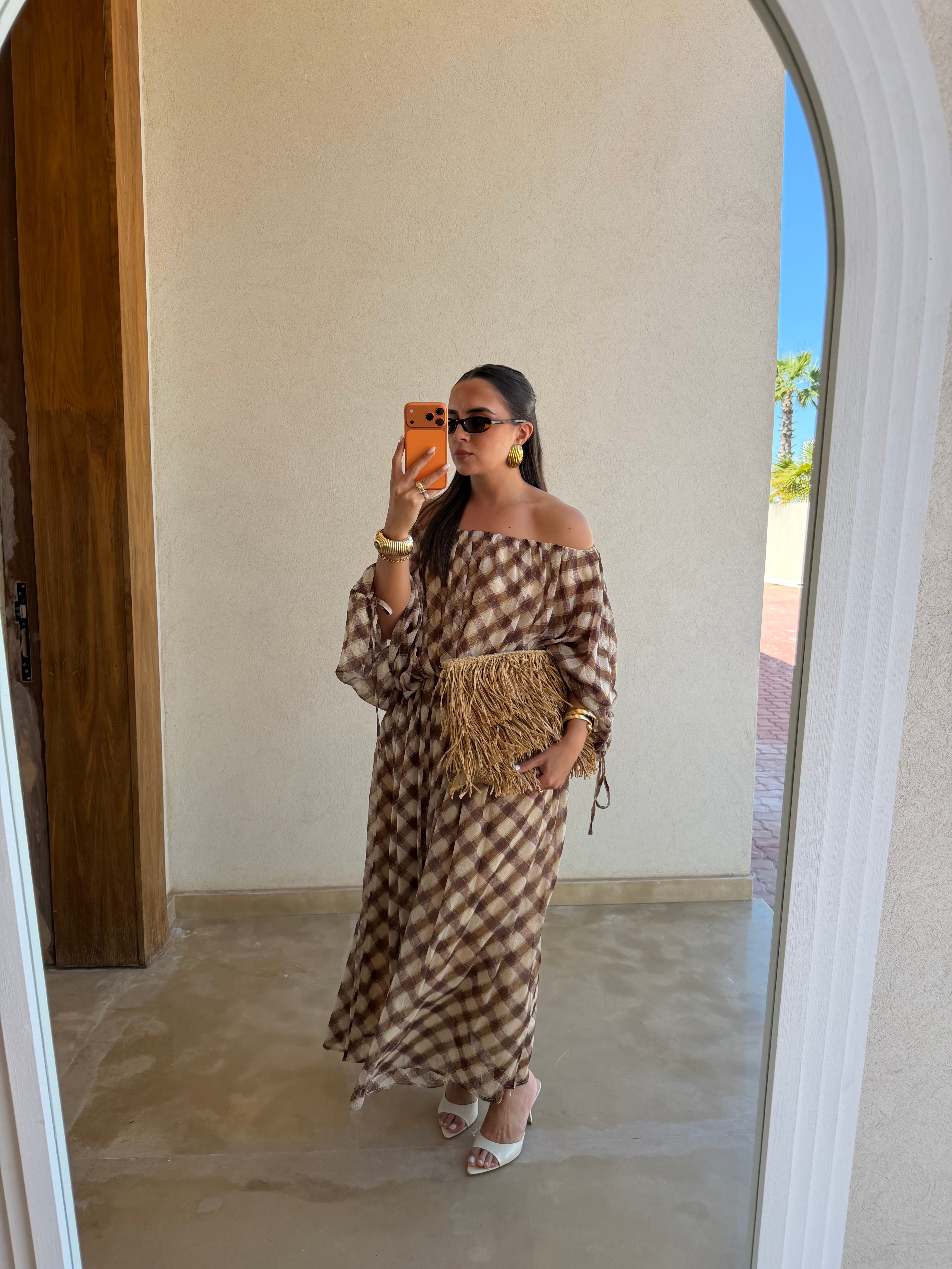 Robe SHAKIRA marron beige