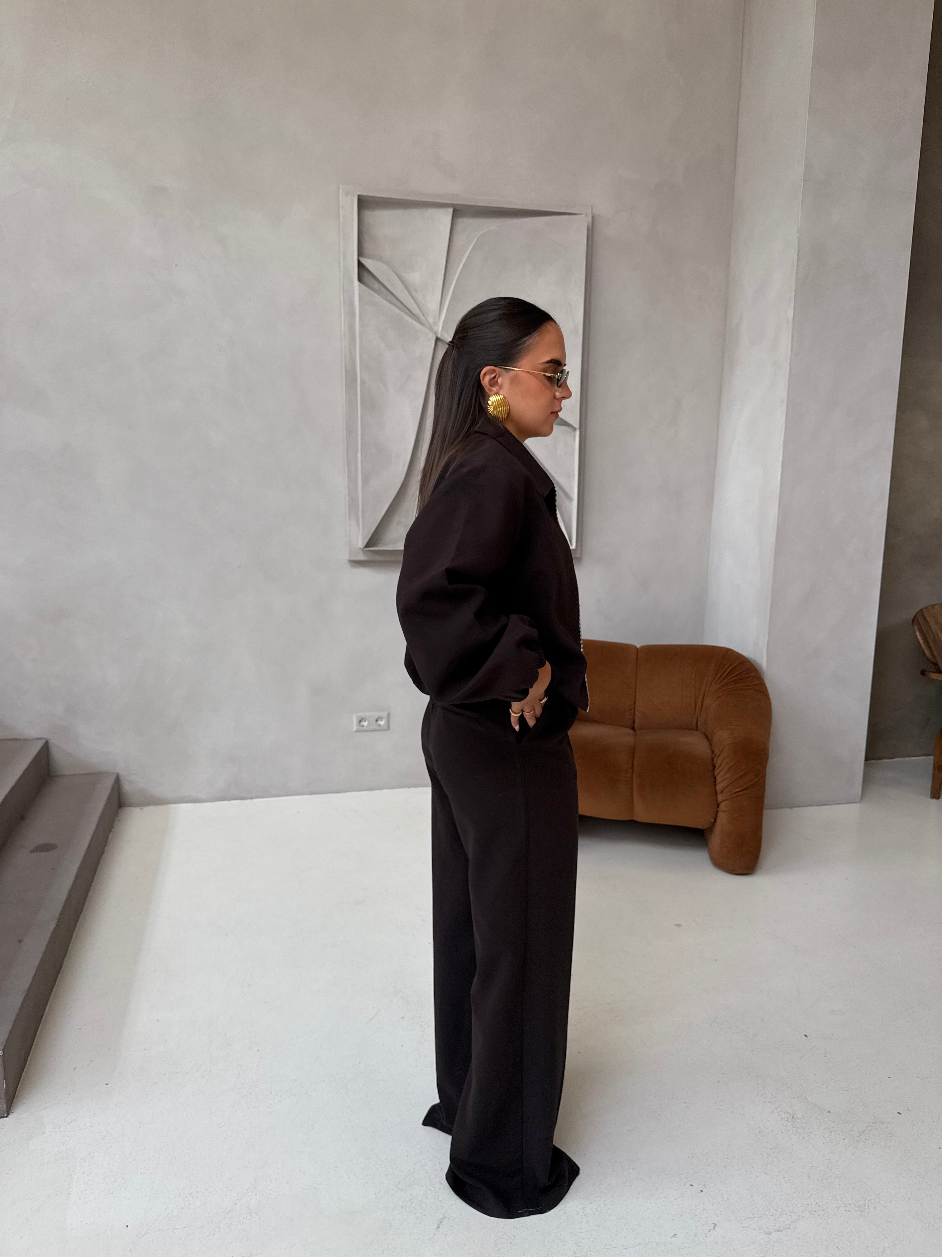 Veste courte ROSA marron (v-2526)