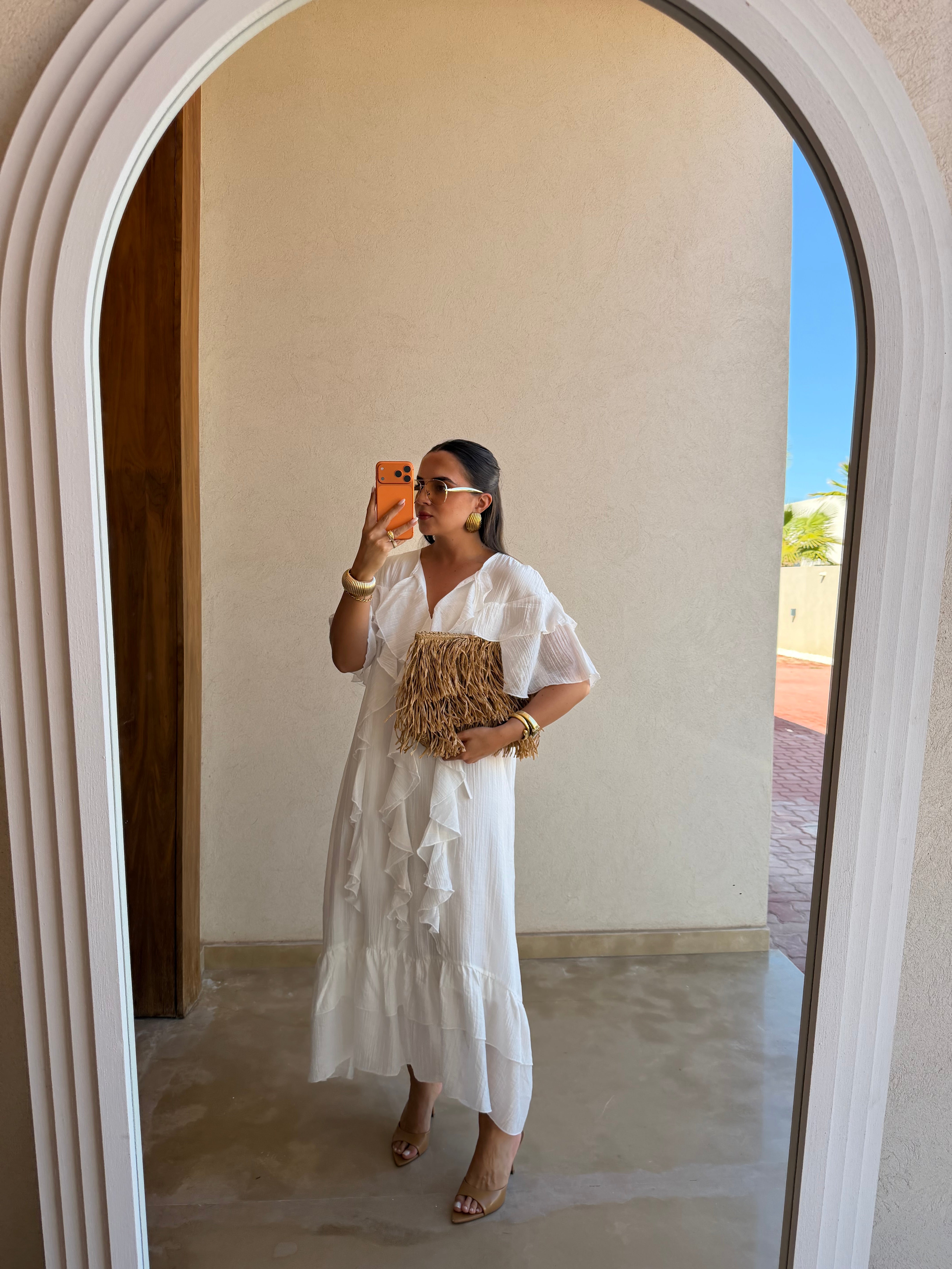 Robe VOLANA blanche (JY5222)