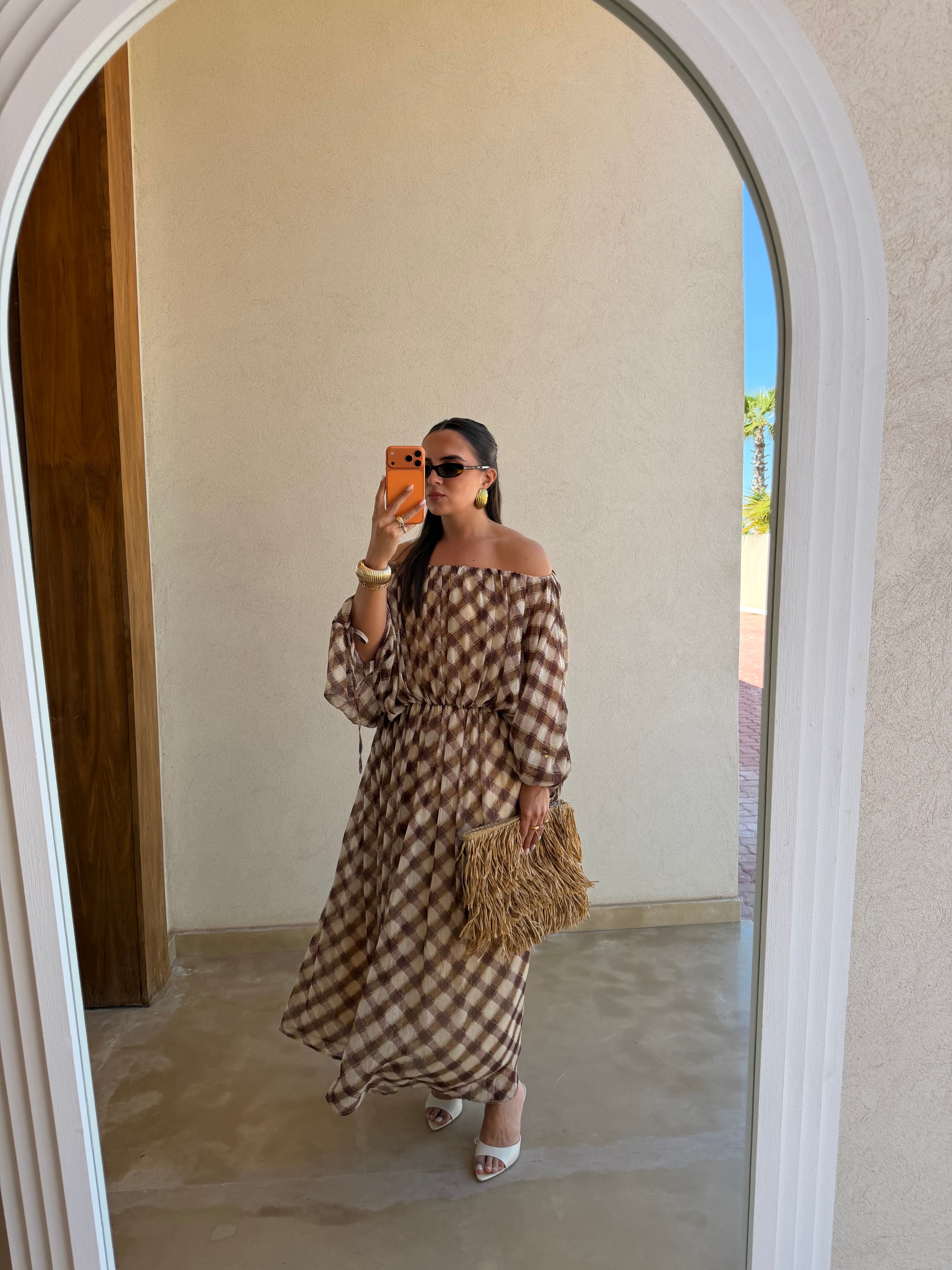 Robe SHAKIRA marron beige